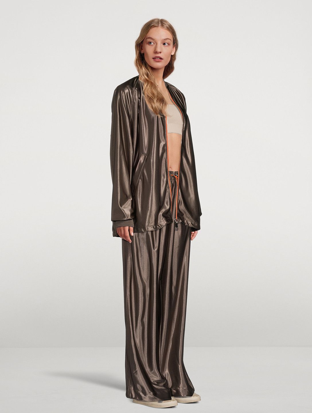Khrisjoy BNWT SS22 KHRISJOY SATIN TRACK JACKET 0 Size US XS / EU 42 / 0 - 13 Thumbnail