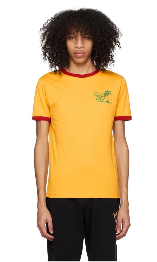 image of Ss23 Casablanca "casa Tennis Club" Tshirt Xs in Yellow, Men's