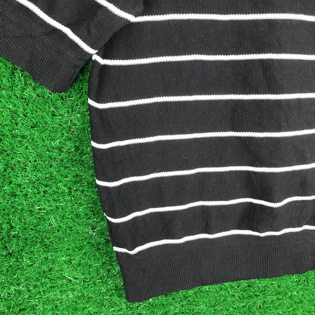 Japanese Brand Polo Knit Shirt Striped by Plus One Size US L / EU 52-54 / 3 - 6 Thumbnail