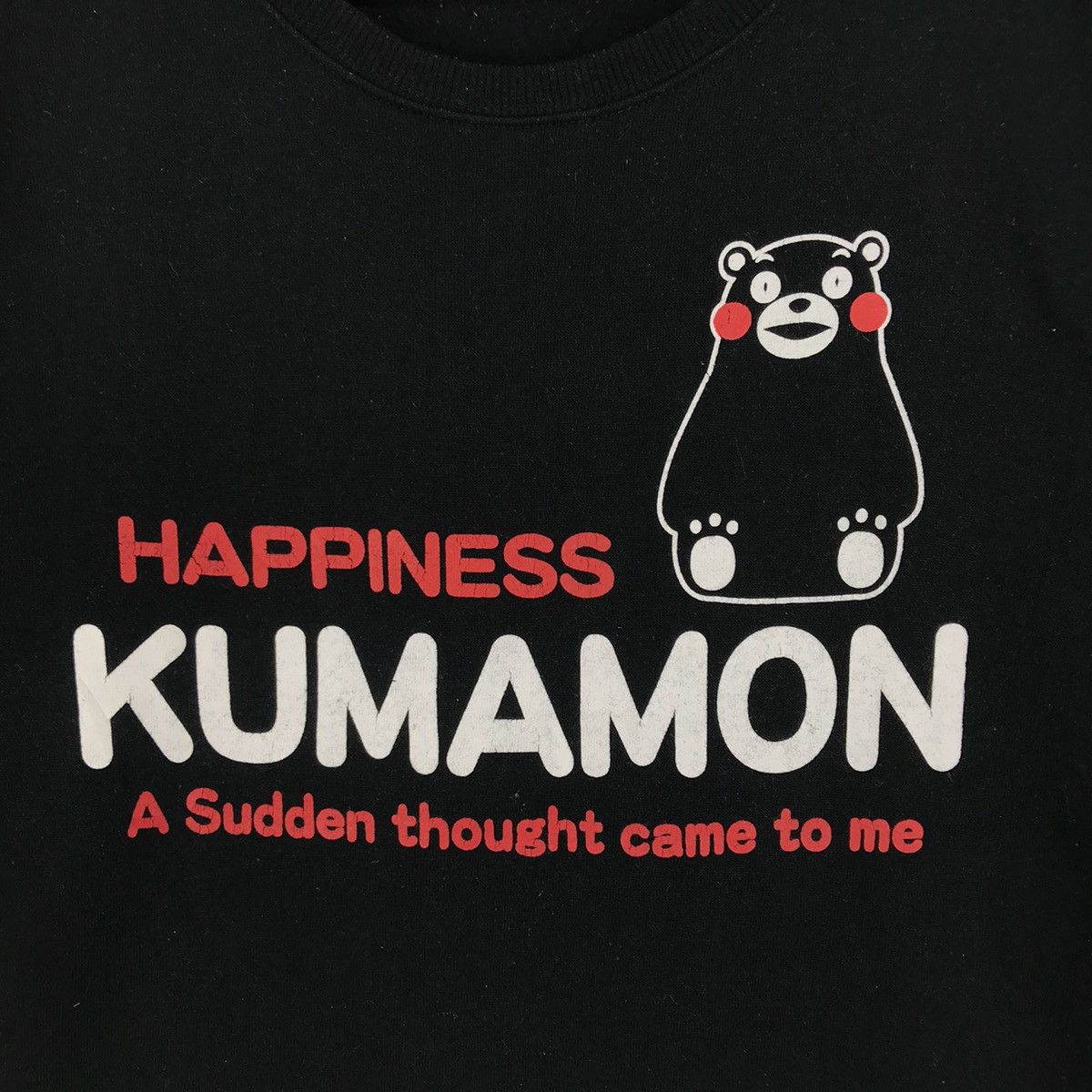 Anime Vintage Kumamon Happiness Sweatshirt Size US M / EU 48-50 / 2 - 4 Thumbnail