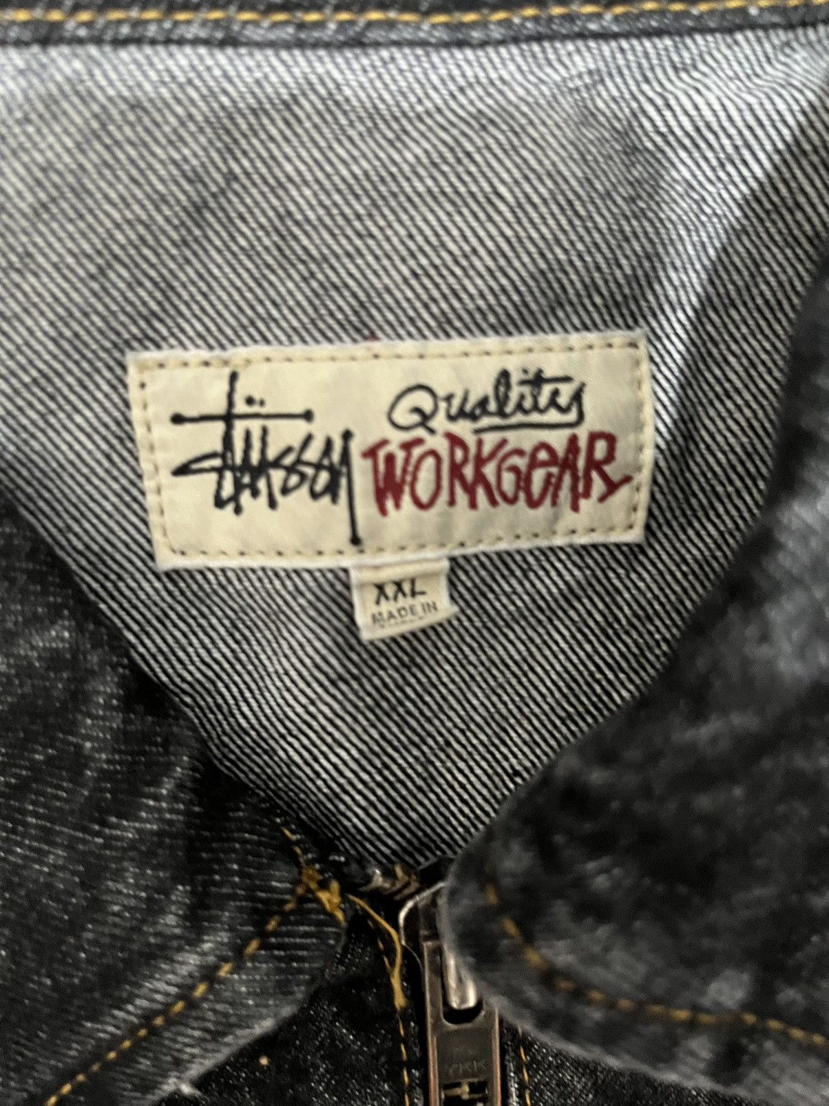NOMA t.d × Stussy Denim Zip Work Jacket Washed Black Size US XXL / EU 58 / 5 - 6 Thumbnail