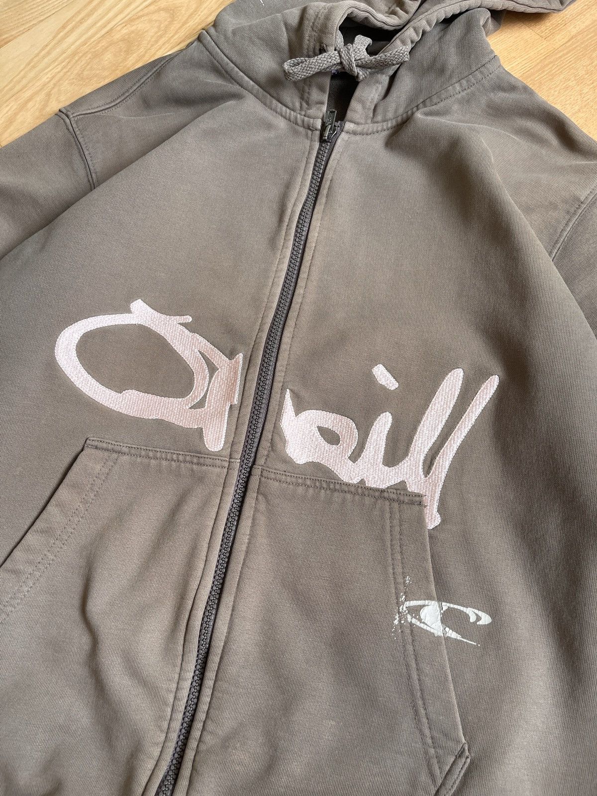 O'Neill Vintage Oneill Embroidered Logo Zip Up Hoodie Faded Brown Size US M / EU 48-50 / 2 - 5 Thumbnail