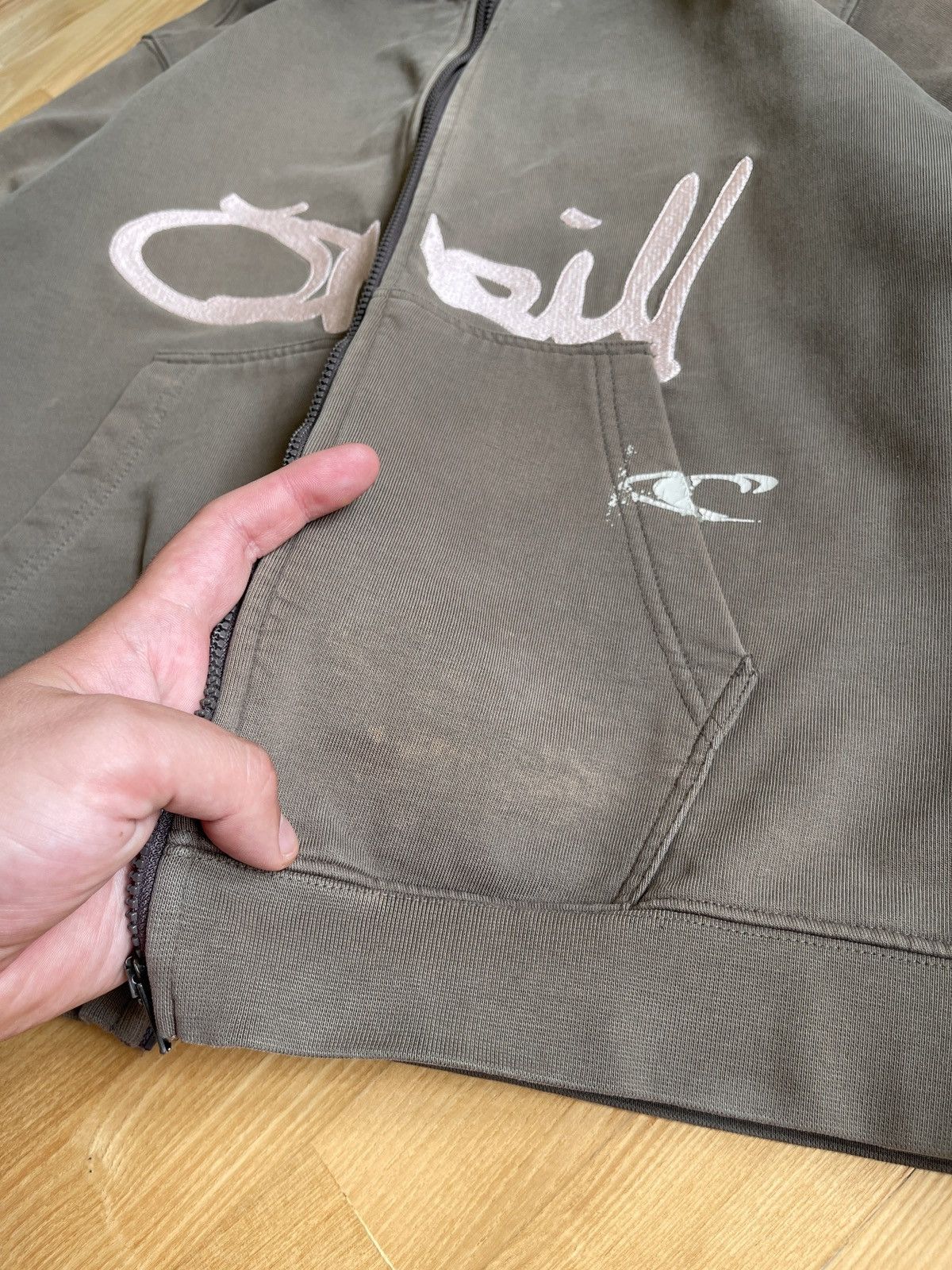O'Neill Vintage Oneill Embroidered Logo Zip Up Hoodie Faded Brown Size US M / EU 48-50 / 2 - 7 Thumbnail