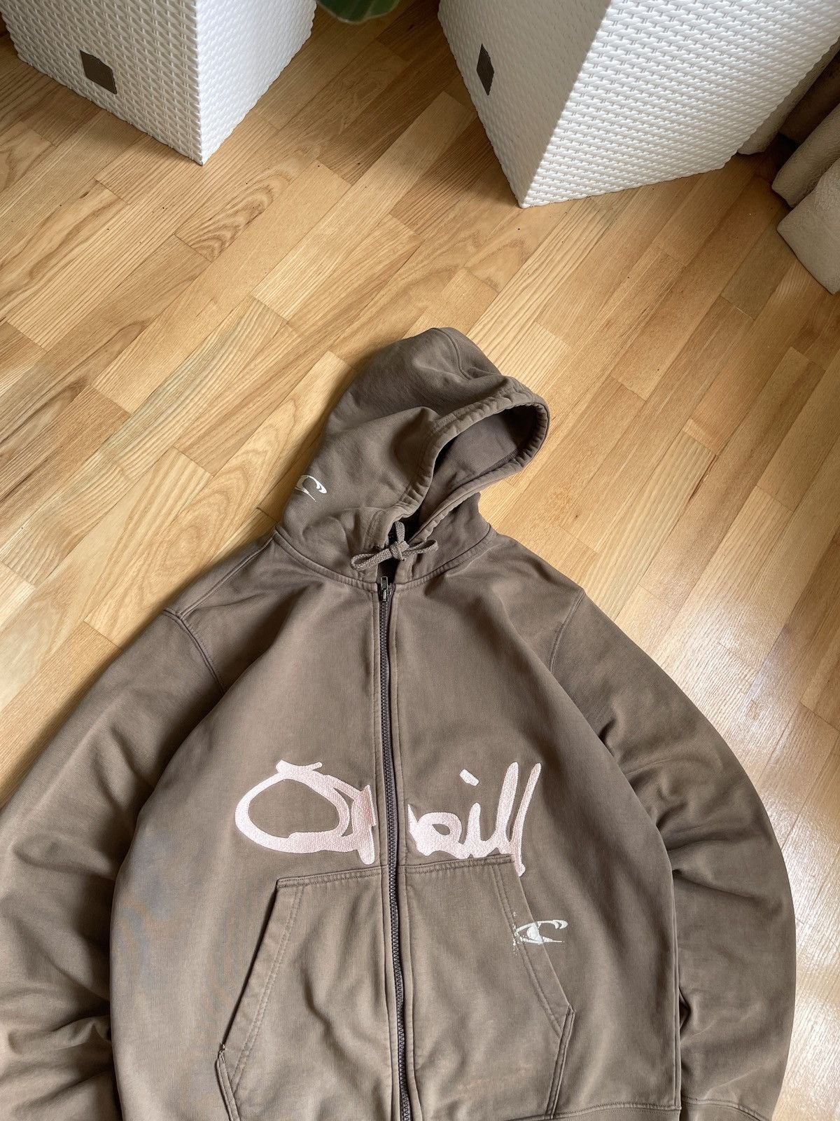 O'Neill Vintage Oneill Embroidered Logo Zip Up Hoodie Faded Brown Size US M / EU 48-50 / 2 - 4 Thumbnail