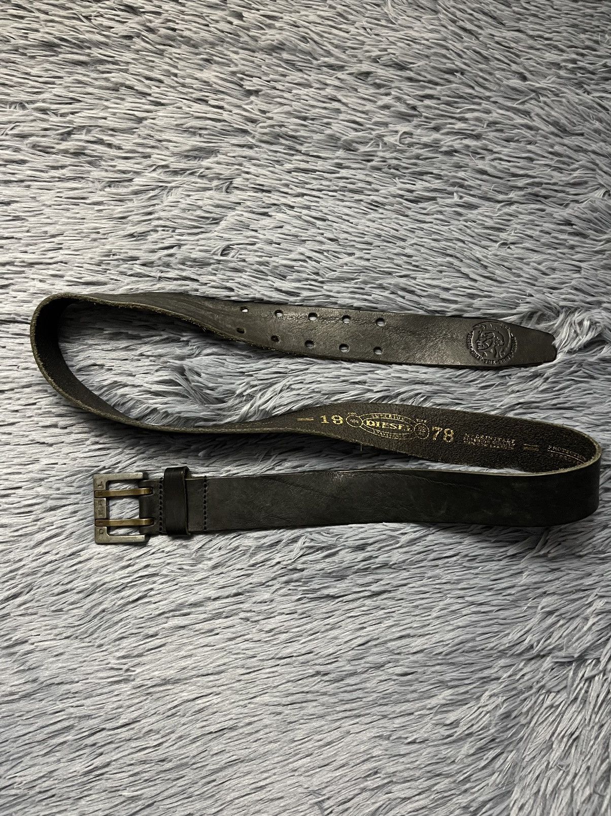 Diesel Y2K vintage cow leather belt 117cm