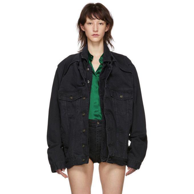 Y/Project Y/Project Pop Up Black Denim Jacket (Unisex) Size US S / EU 44-46 / 1 - 4 Thumbnail