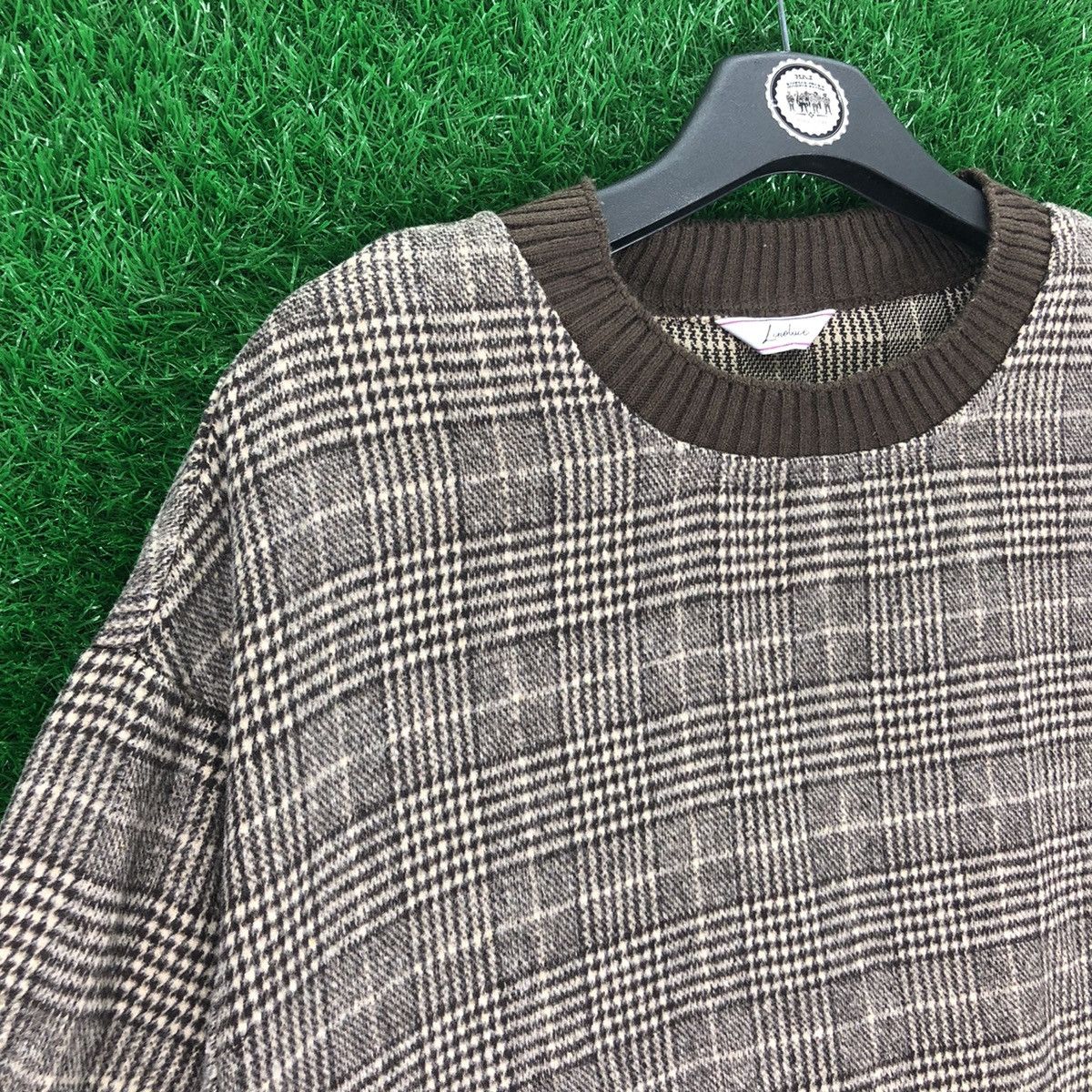 Vintage Knit Baggy Sweater Novacheck by Linoluce