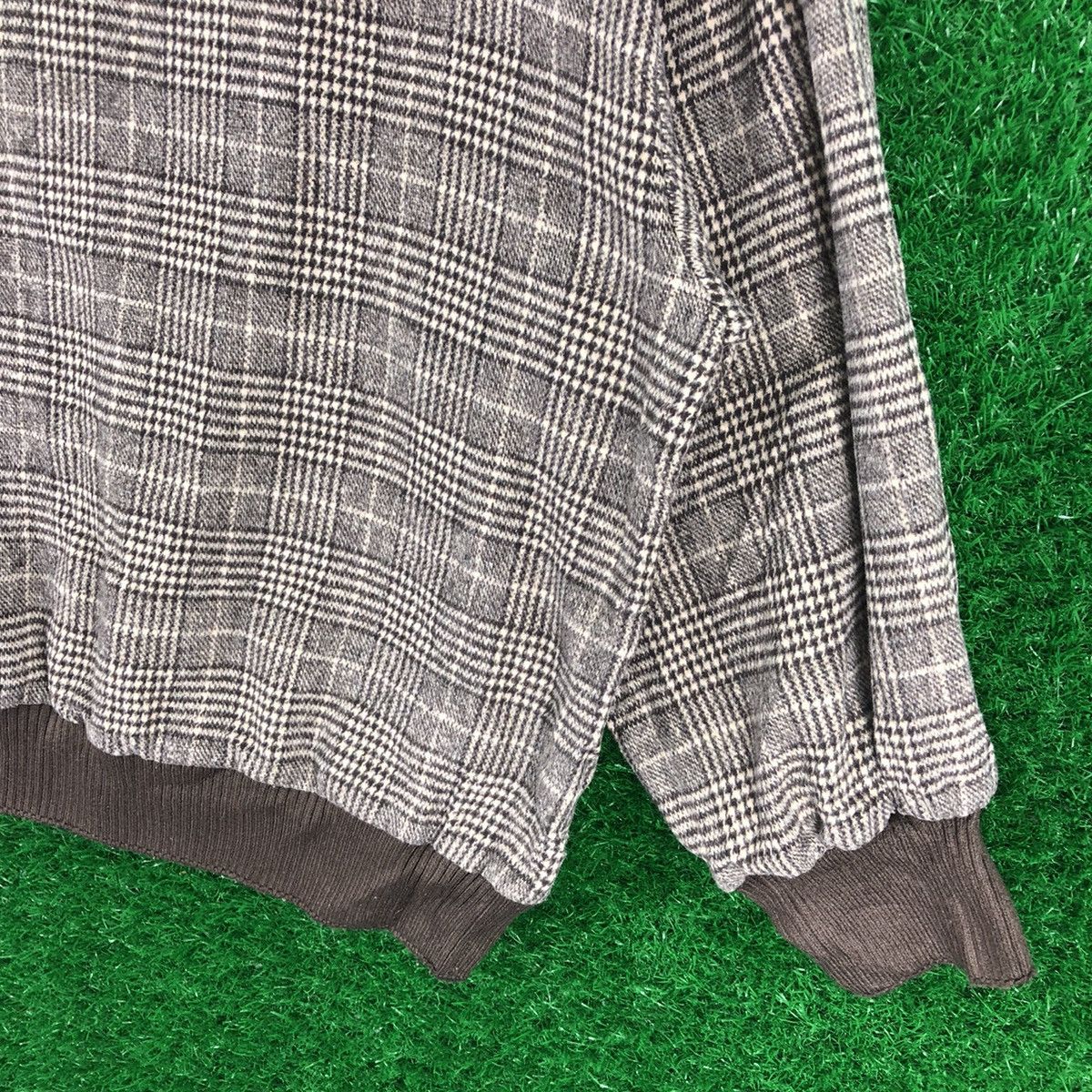 Vintage Knit Baggy Sweater Novacheck by Linoluce