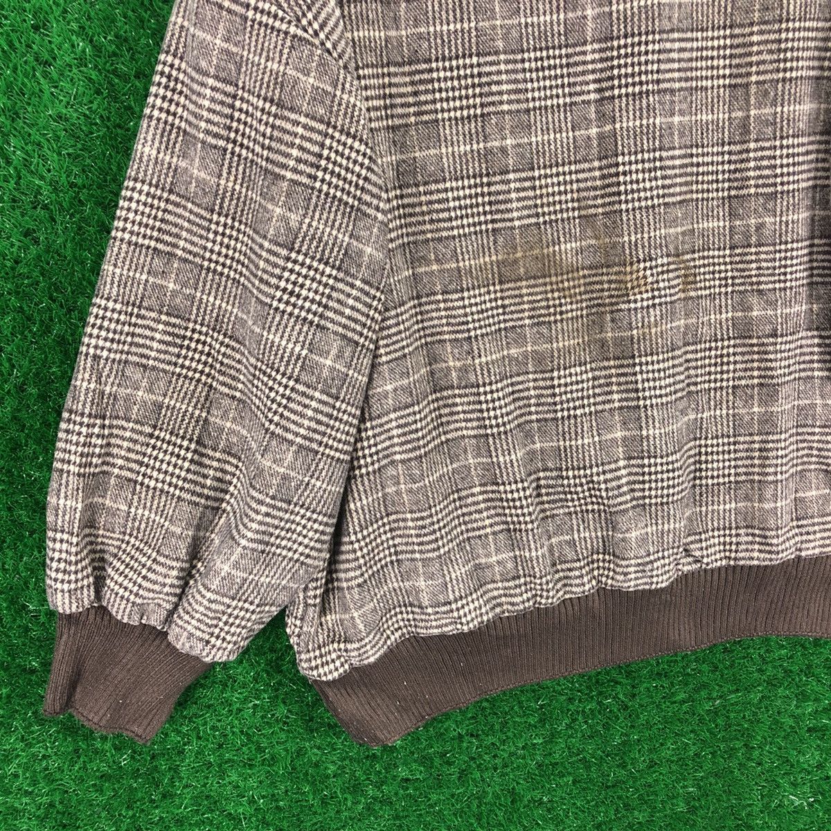 Vintage Knit Baggy Sweater Novacheck by Linoluce