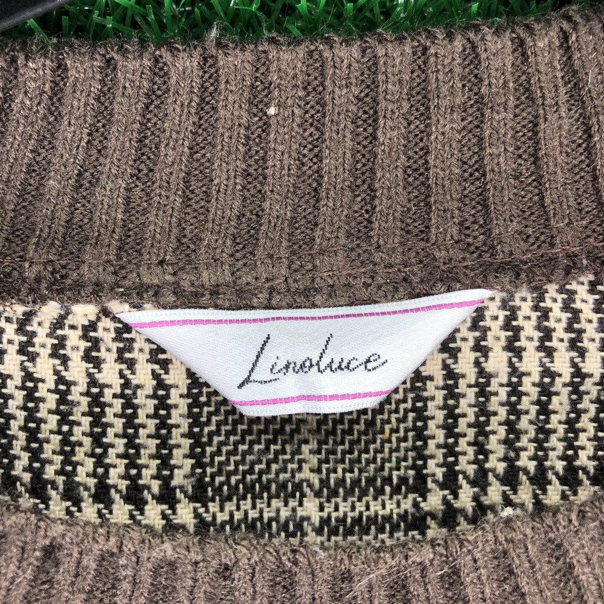 Vintage Knit Baggy Sweater Novacheck by Linoluce