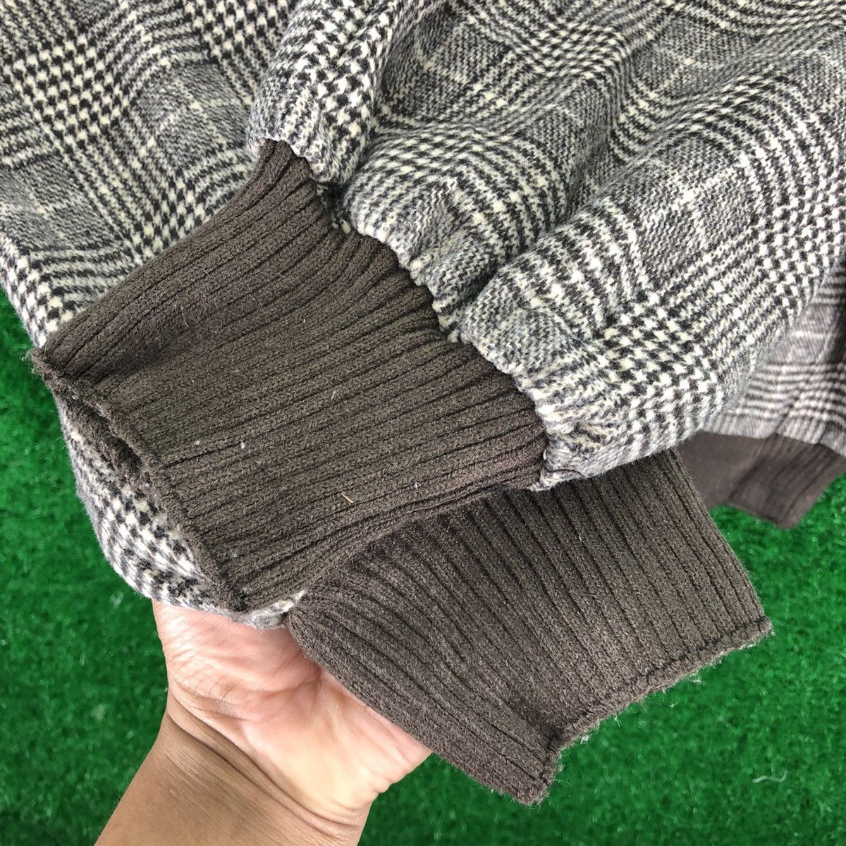 Vintage Knit Baggy Sweater Novacheck by Linoluce