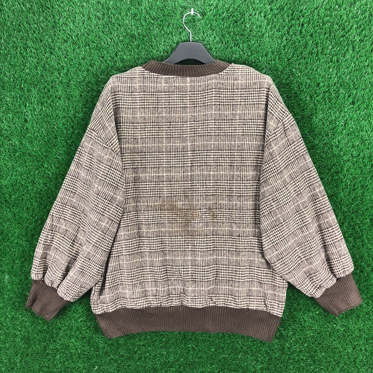 Vintage Knit Baggy Sweater Novacheck by Linoluce