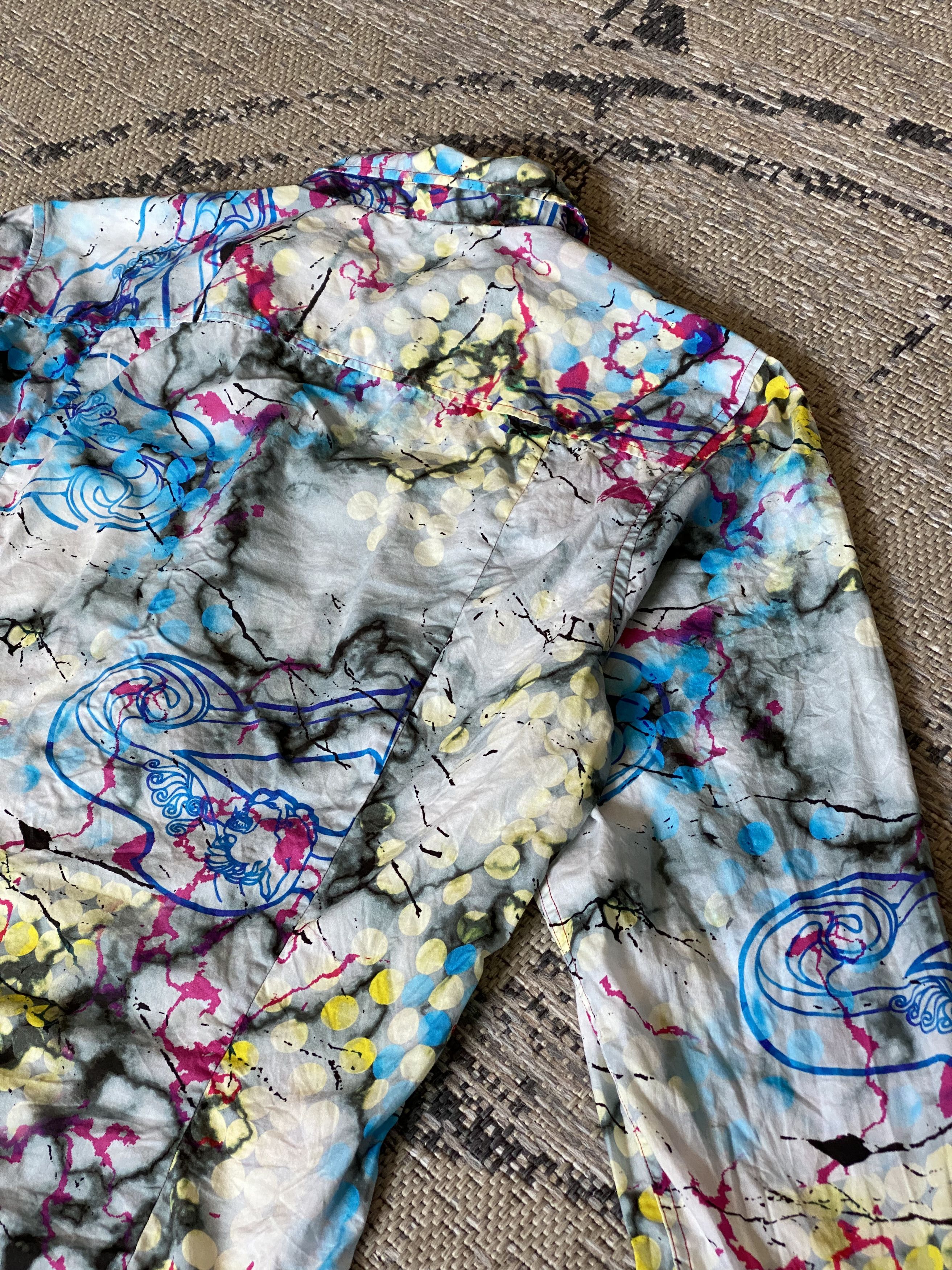 Versace × Versace Jeans Couture Y2K Painted All Over Logo Versace Jeans Couture shirt Size US L / EU 52-54 / 3 - 5 Thumbnail