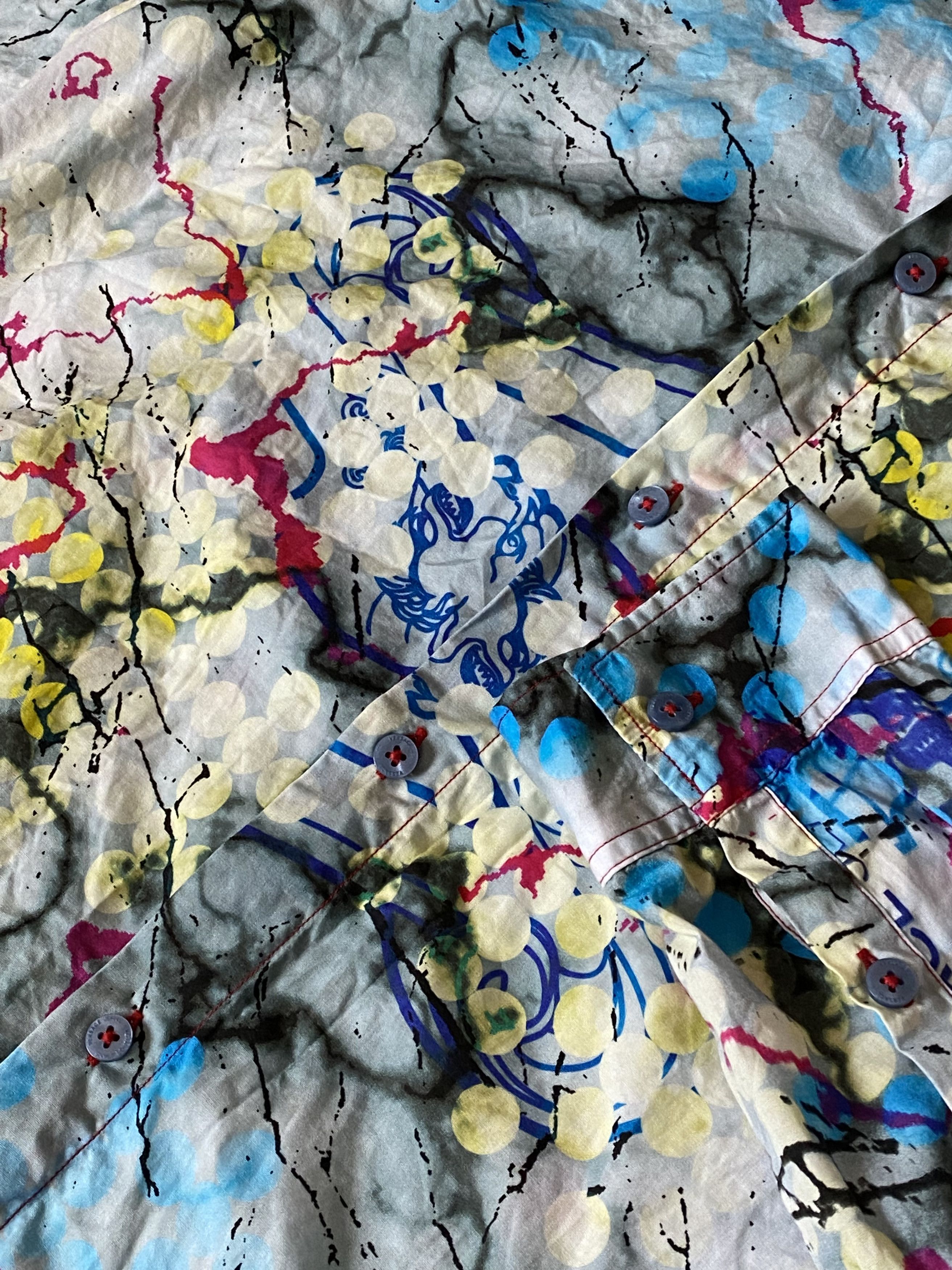 Versace × Versace Jeans Couture Y2K Painted All Over Logo Versace Jeans Couture shirt Size US L / EU 52-54 / 3 - 7 Thumbnail
