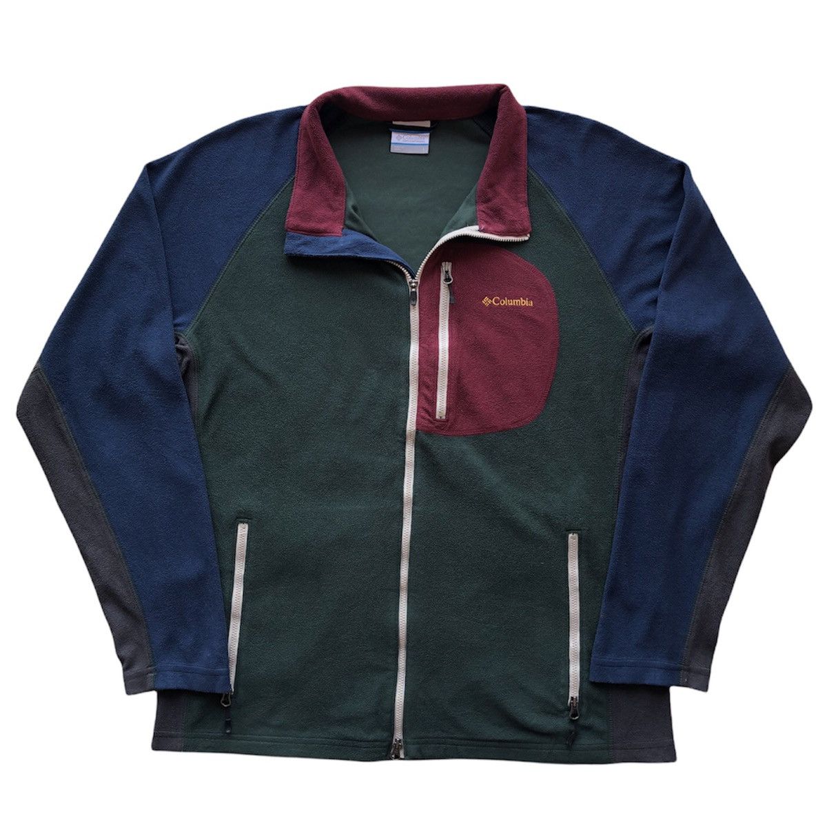 Columbia Columbia Block Color Fleece Zipper Sweater Jacket Size US L / EU 52-54 / 3 - 1 Thumbnail