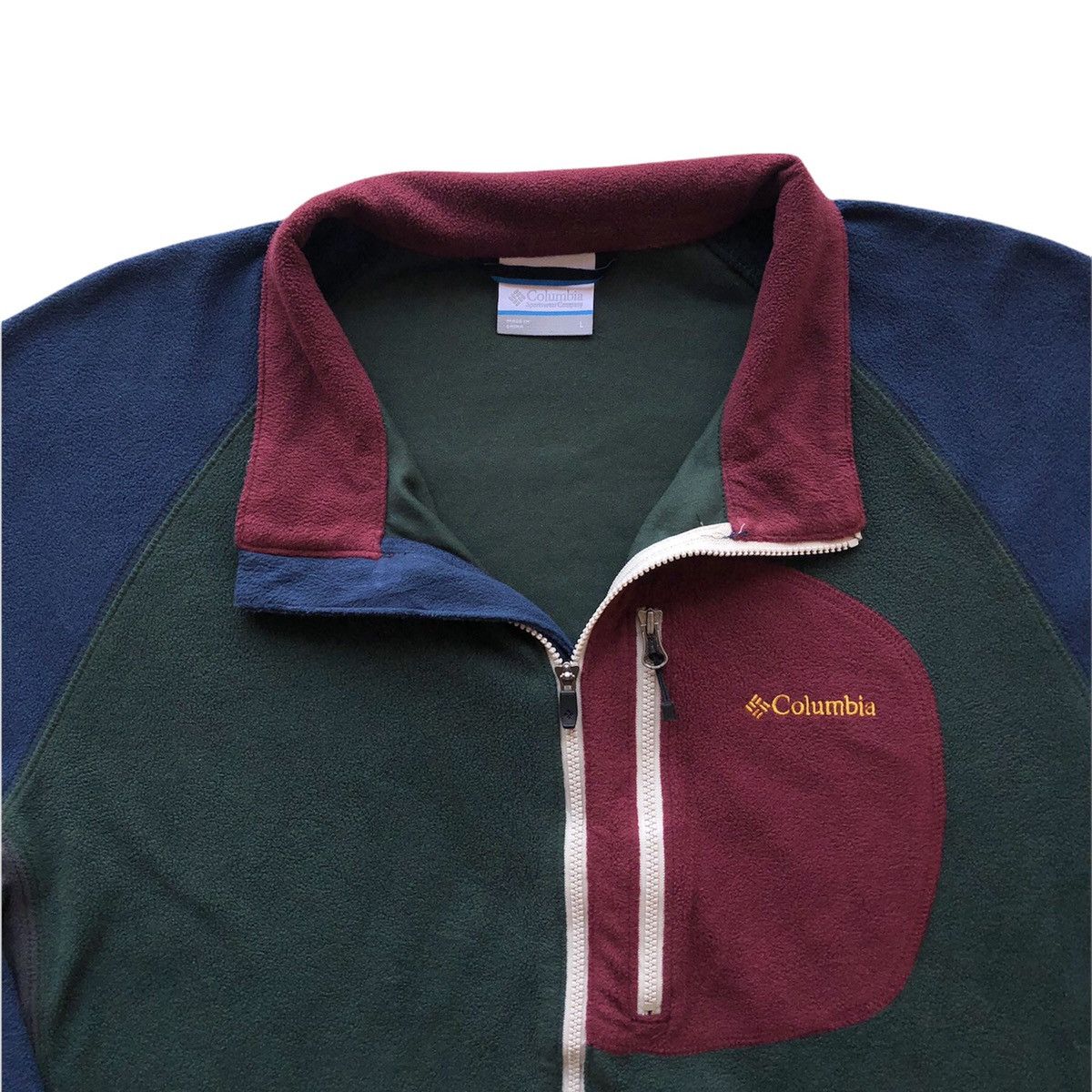 Columbia Columbia Block Color Fleece Zipper Sweater Jacket Size US L / EU 52-54 / 3 - 2 Thumbnail