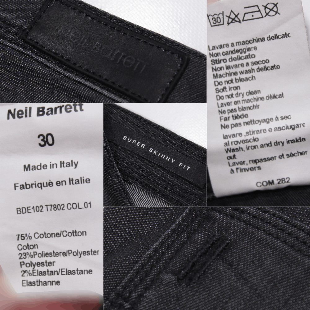 Neil Barrett Super Skinny Black Jeans Size US 30 / EU 46 - 9 Thumbnail
