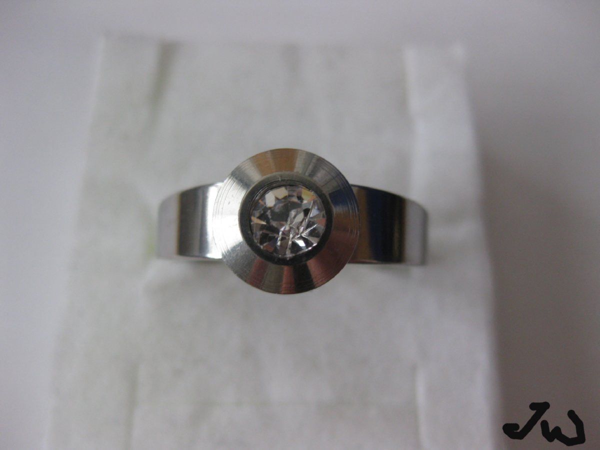 Jewelry CZ Stainless Steel ring - size 11 Size ONE SIZE - 1 Thumbnail