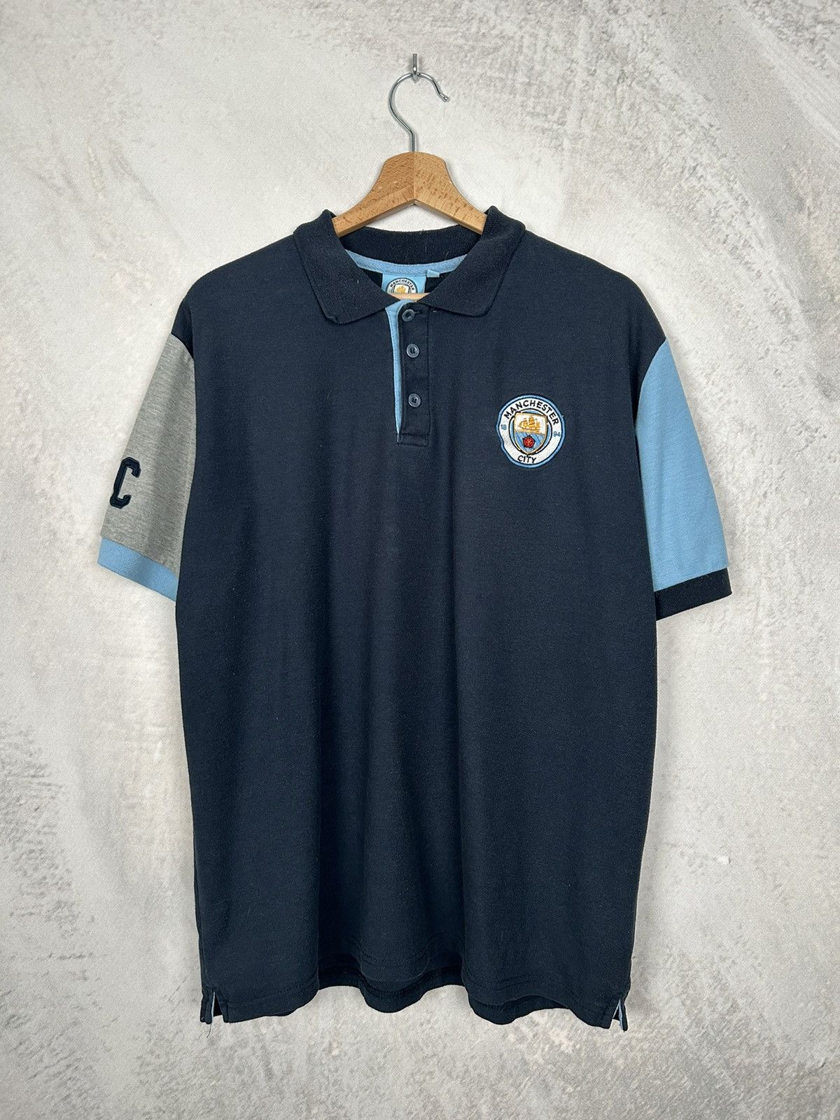 Vintage Vintage Manchester City Polo Merch Football Soccer Retro Size US XL / EU 56 / 4 - 1 Thumbnail