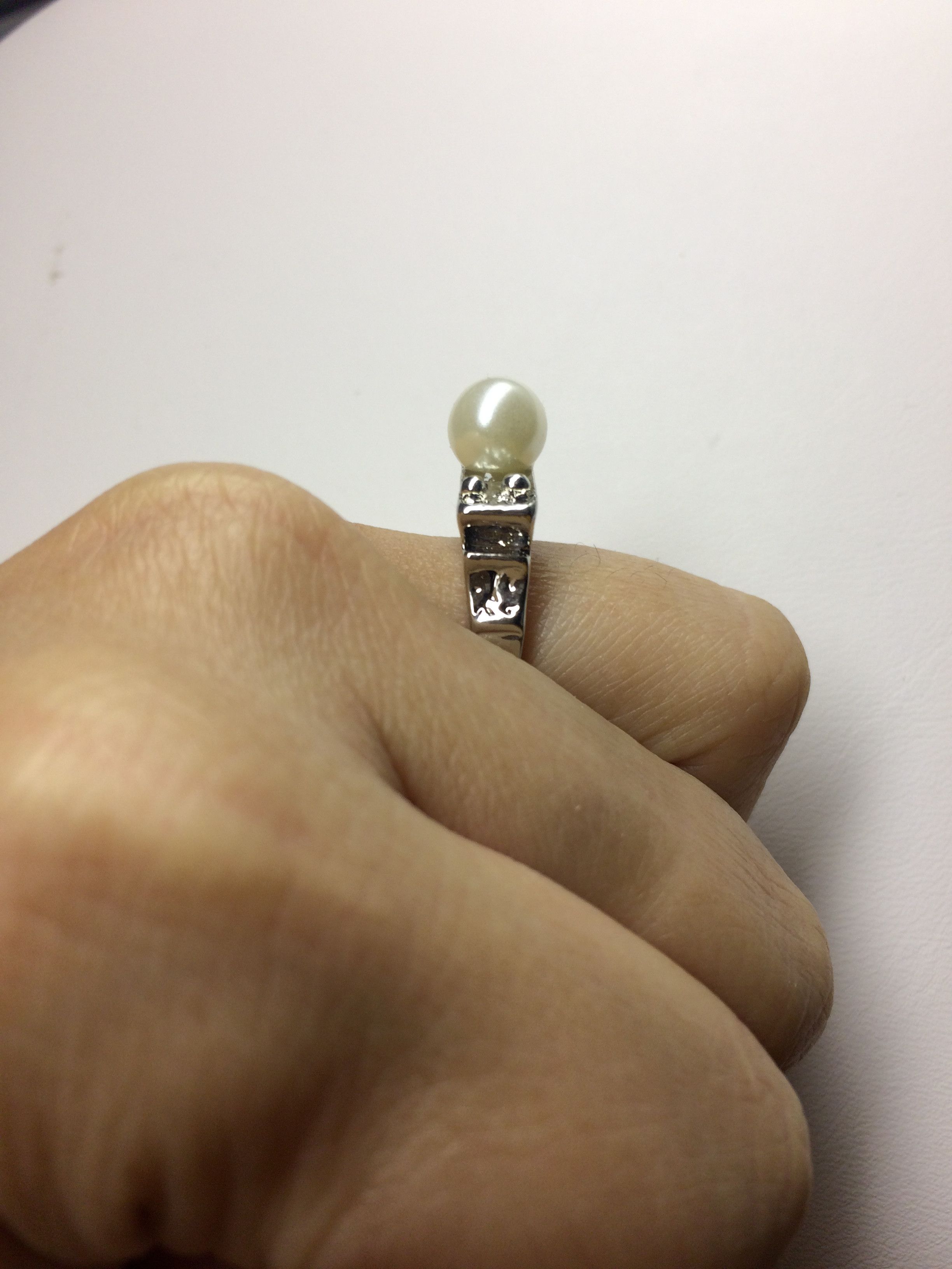Jewelry Freshwater Pearl Tibetan Silver Ring - Size 7.25 Size ONE SIZE - 4 Thumbnail