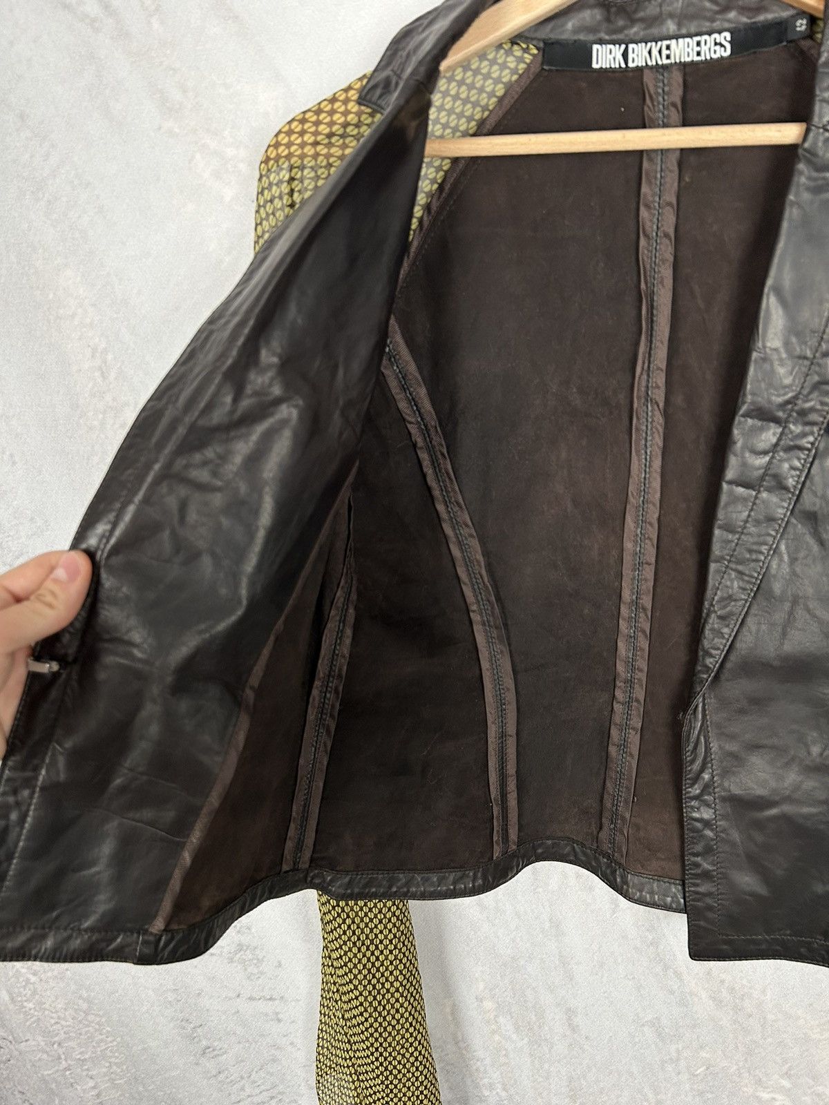 Dirk Bikkembergs Vintage Dirk Bikkembergs Ultra Rare Leather Silk Jacket 90s Size M / US 6-8 / IT 42-44 - 7 Thumbnail