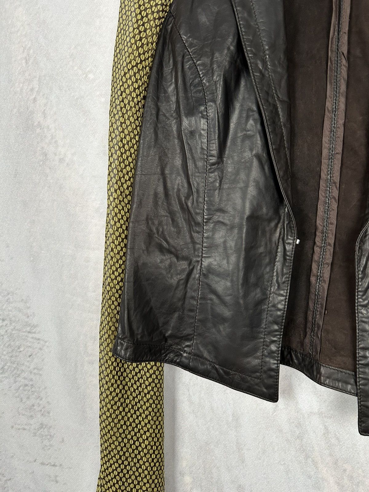 Dirk Bikkembergs Vintage Dirk Bikkembergs Ultra Rare Leather Silk Jacket 90s Size M / US 6-8 / IT 42-44 - 4 Thumbnail