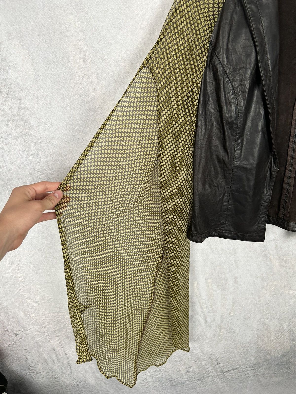 Dirk Bikkembergs Vintage Dirk Bikkembergs Ultra Rare Leather Silk Jacket 90s Size M / US 6-8 / IT 42-44 - 6 Thumbnail