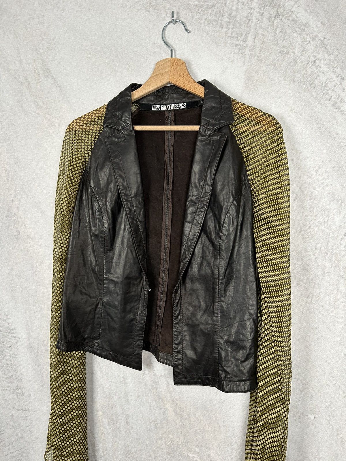 Dirk Bikkembergs Vintage Dirk Bikkembergs Ultra Rare Leather Silk Jacket 90s Size M / US 6-8 / IT 42-44 - 2 Thumbnail