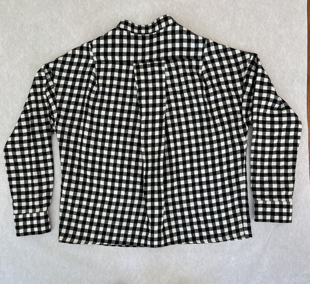 Haider Ackermann × Supreme × Vintage Wool/Linen Band Collar Small Checked Button Down Size US M / EU 48-50 / 2 - 2 Thumbnail