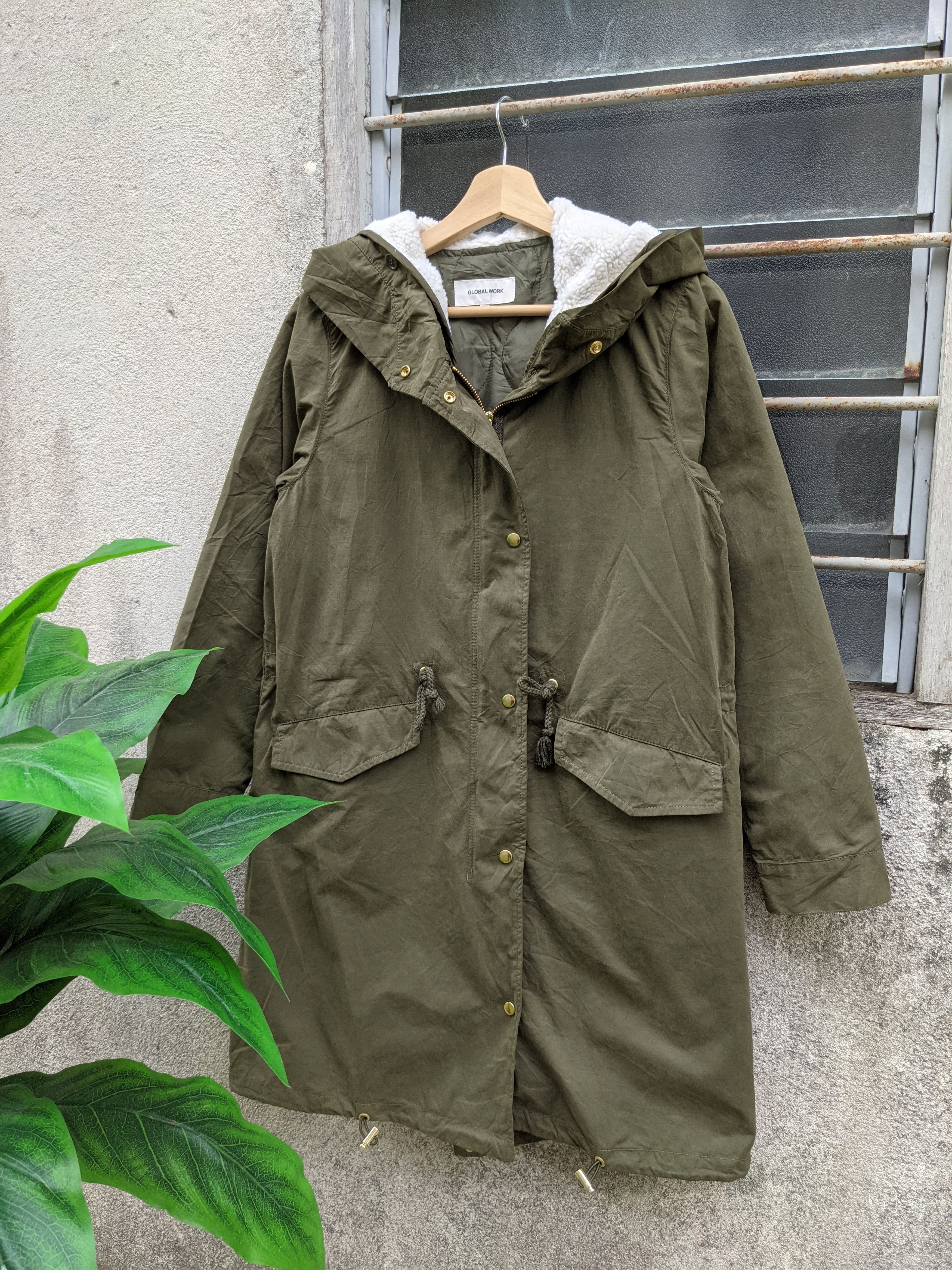 image of Global Work Fishtail Parka in Olive Green, Women's (Size Medium)