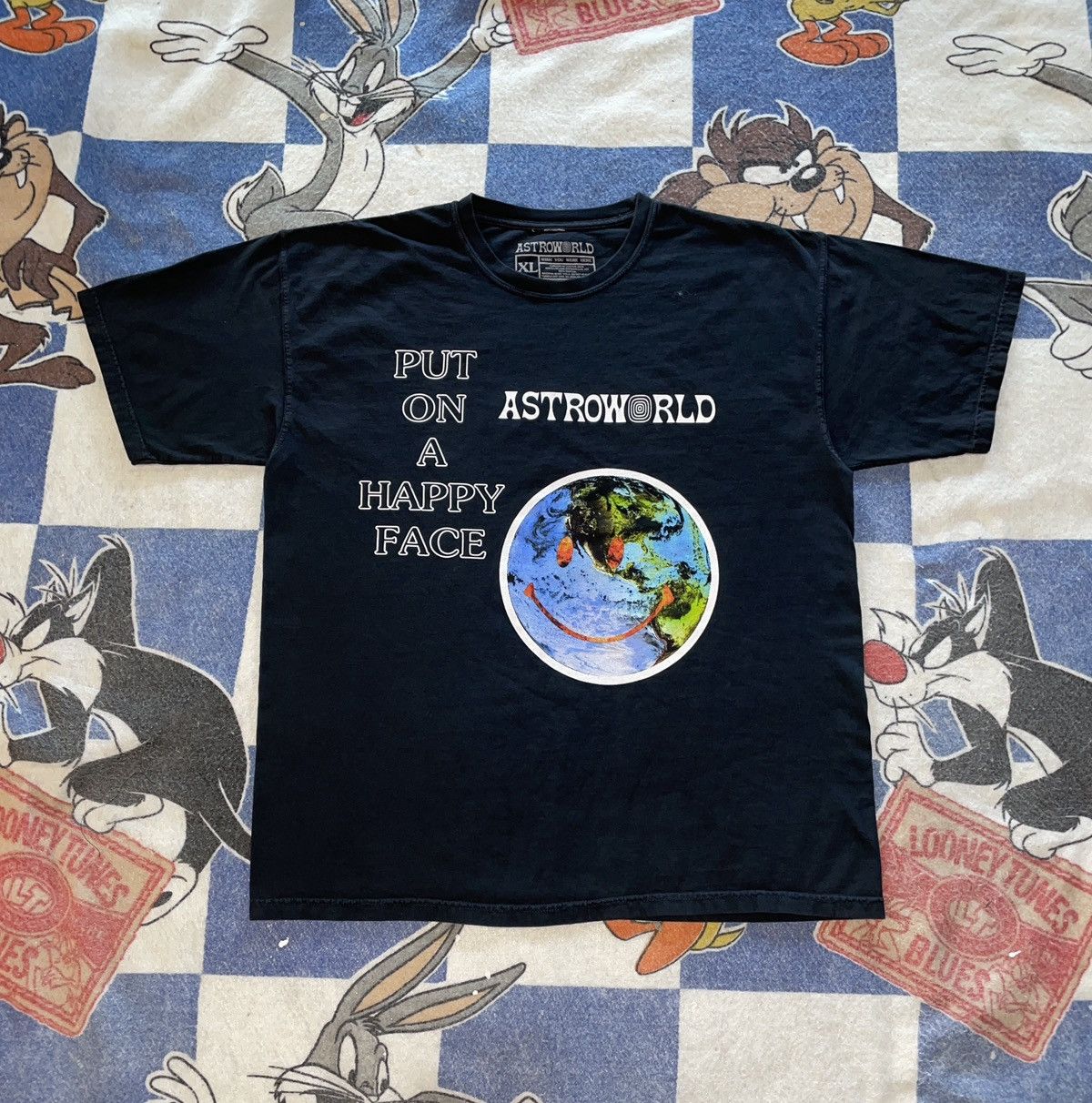 Image of Travis Scott Astroworld Tee in Black, Men's (Size XL)