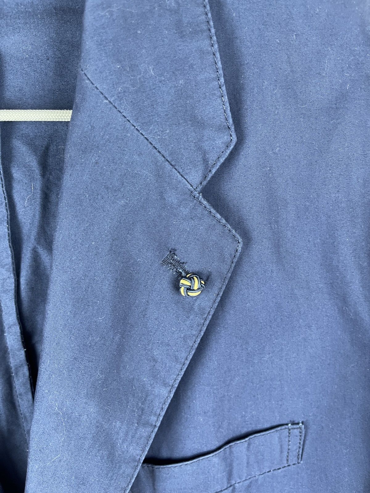 PIOMBO Piombo blue 2 button unlined cotton blazer luxury Size 44R - 6 Thumbnail