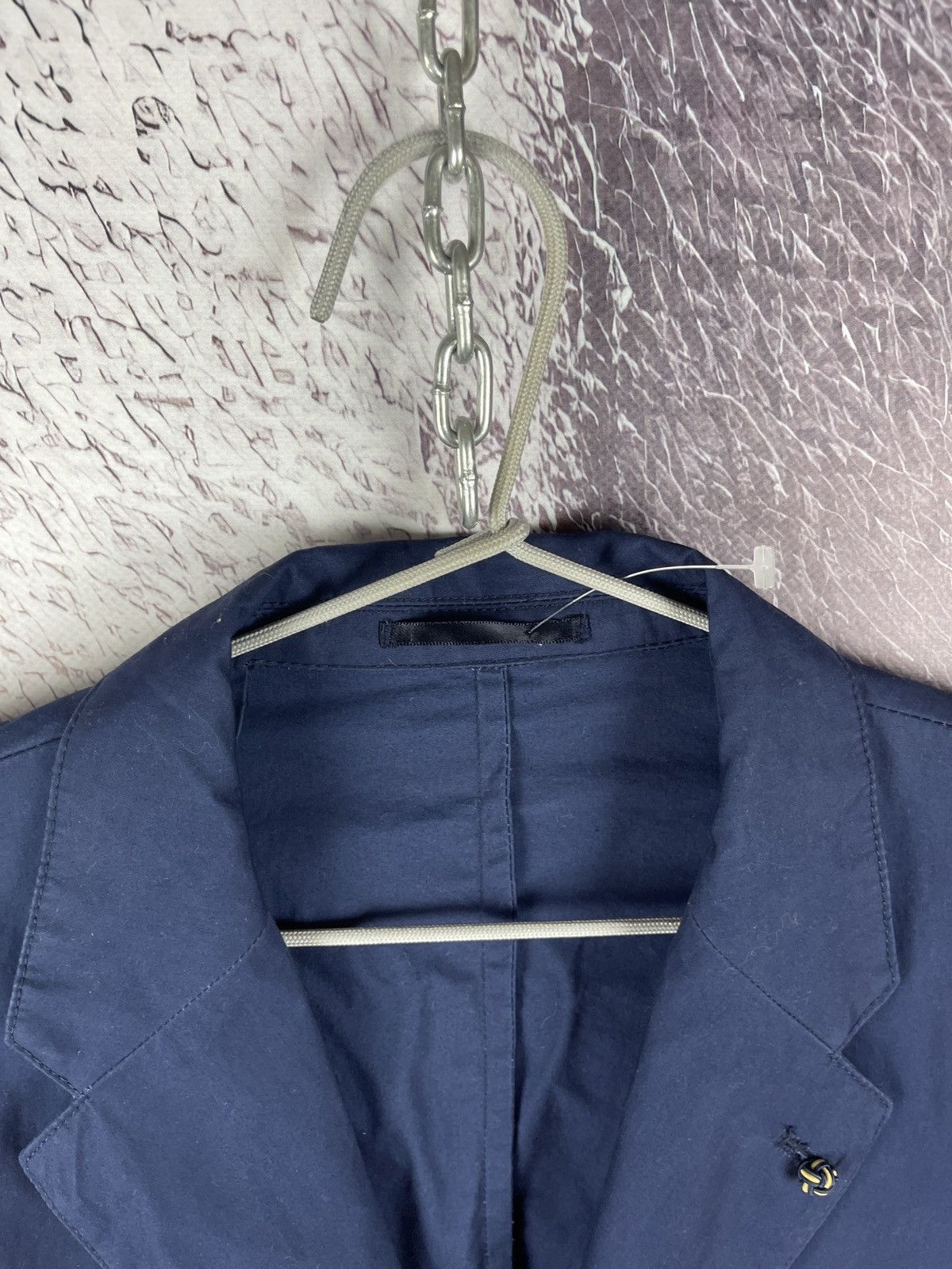 PIOMBO Piombo blue 2 button unlined cotton blazer luxury Size 44R - 8 Thumbnail