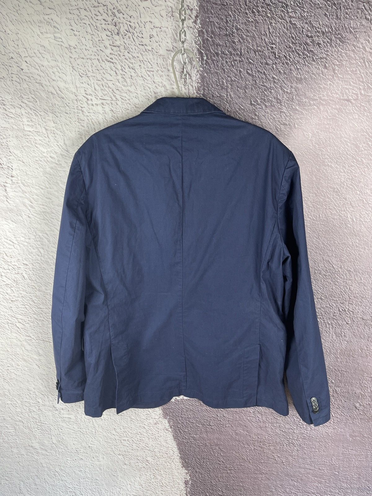 PIOMBO Piombo blue 2 button unlined cotton blazer luxury Size 44R - 11 Thumbnail