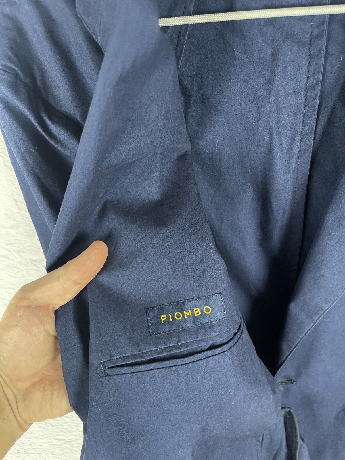 PIOMBO Piombo blue 2 button unlined cotton blazer luxury Size 44R - 9 Thumbnail