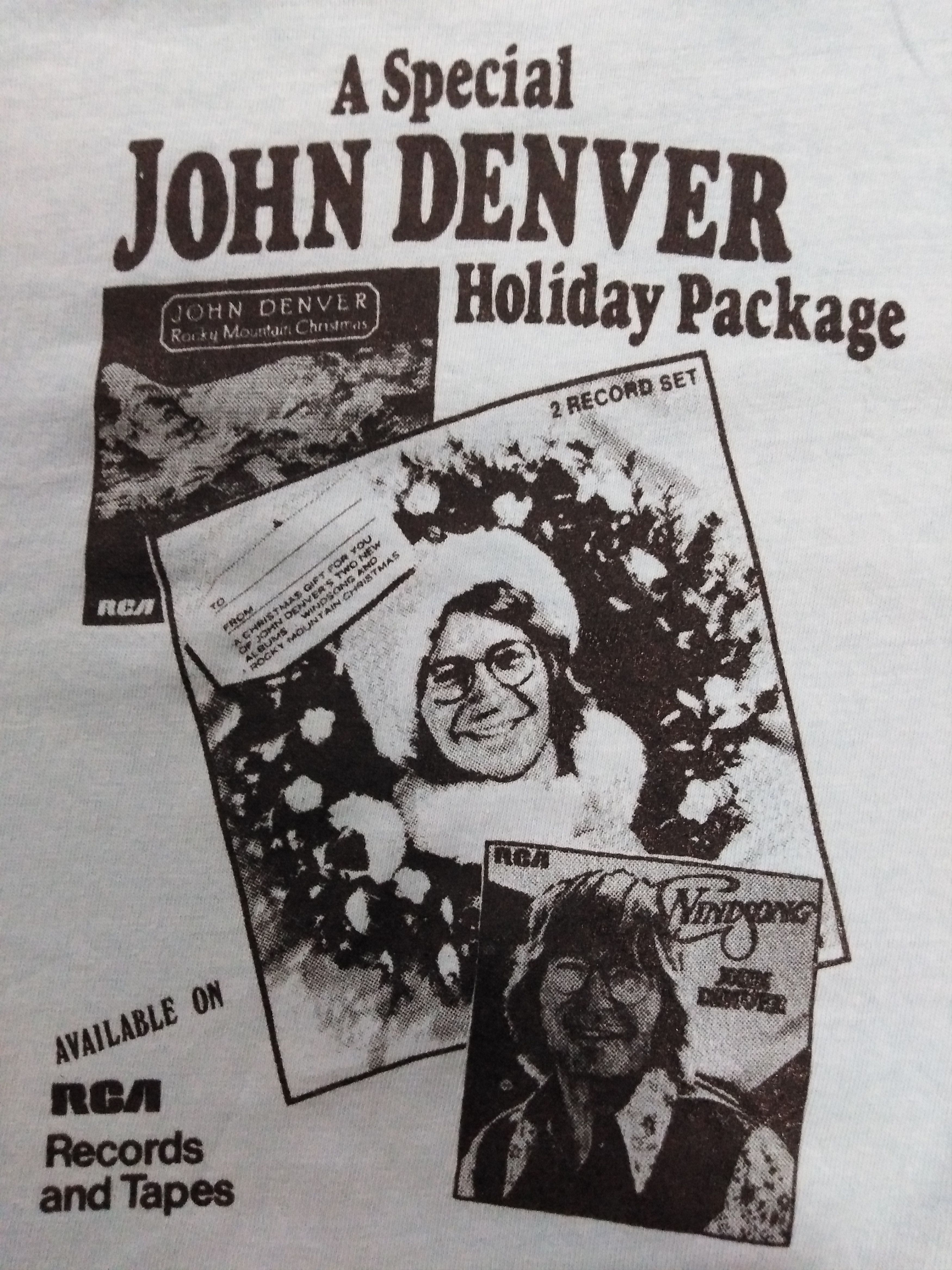Band Tees × Vintage VINTAGE 80s JOHN DENVER LP PROMO SHIRT Size US XL / EU 56 / 4 - 3 Thumbnail