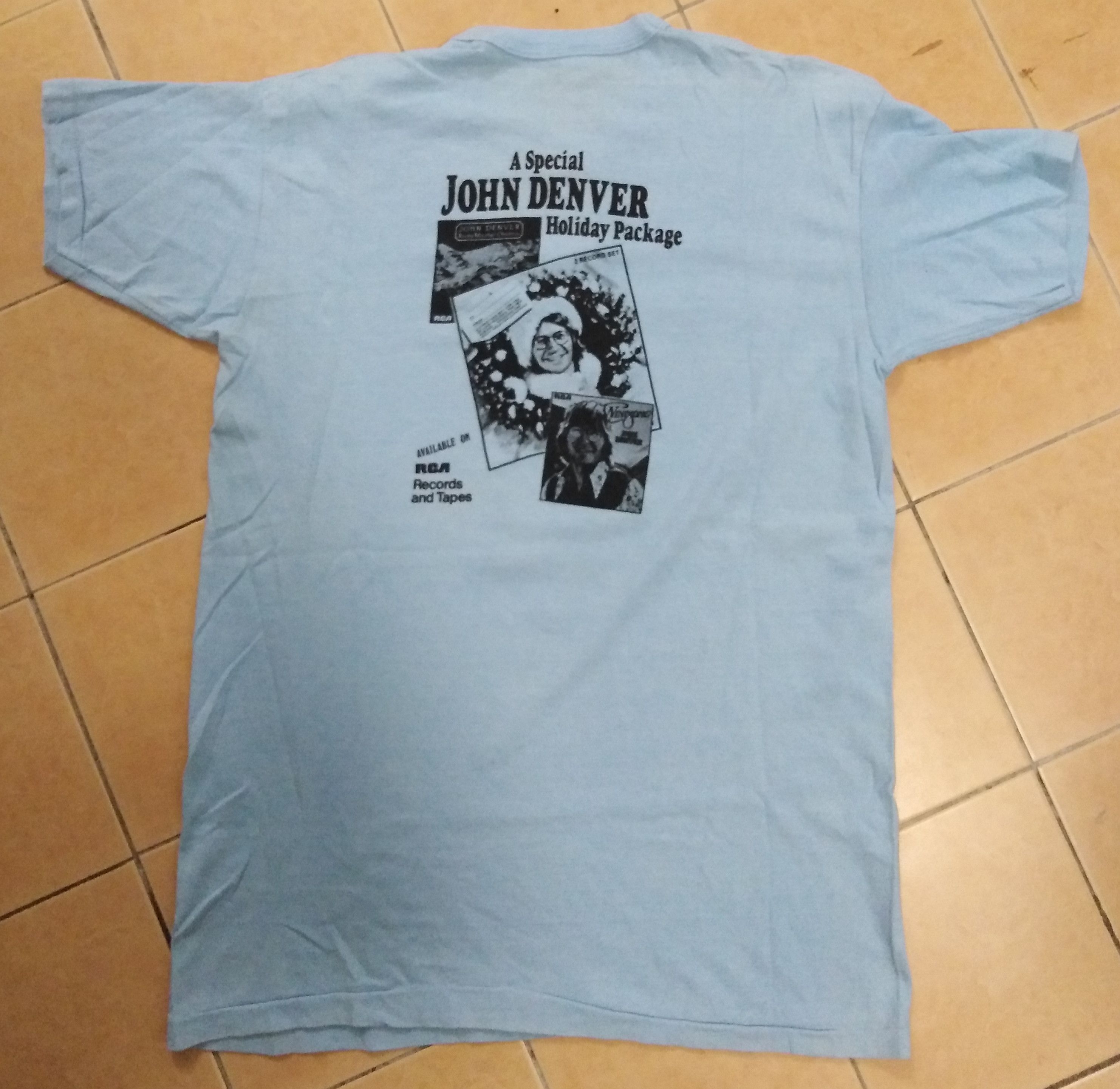 Band Tees × Vintage VINTAGE 80s JOHN DENVER LP PROMO SHIRT Size US XL / EU 56 / 4 - 6 Thumbnail