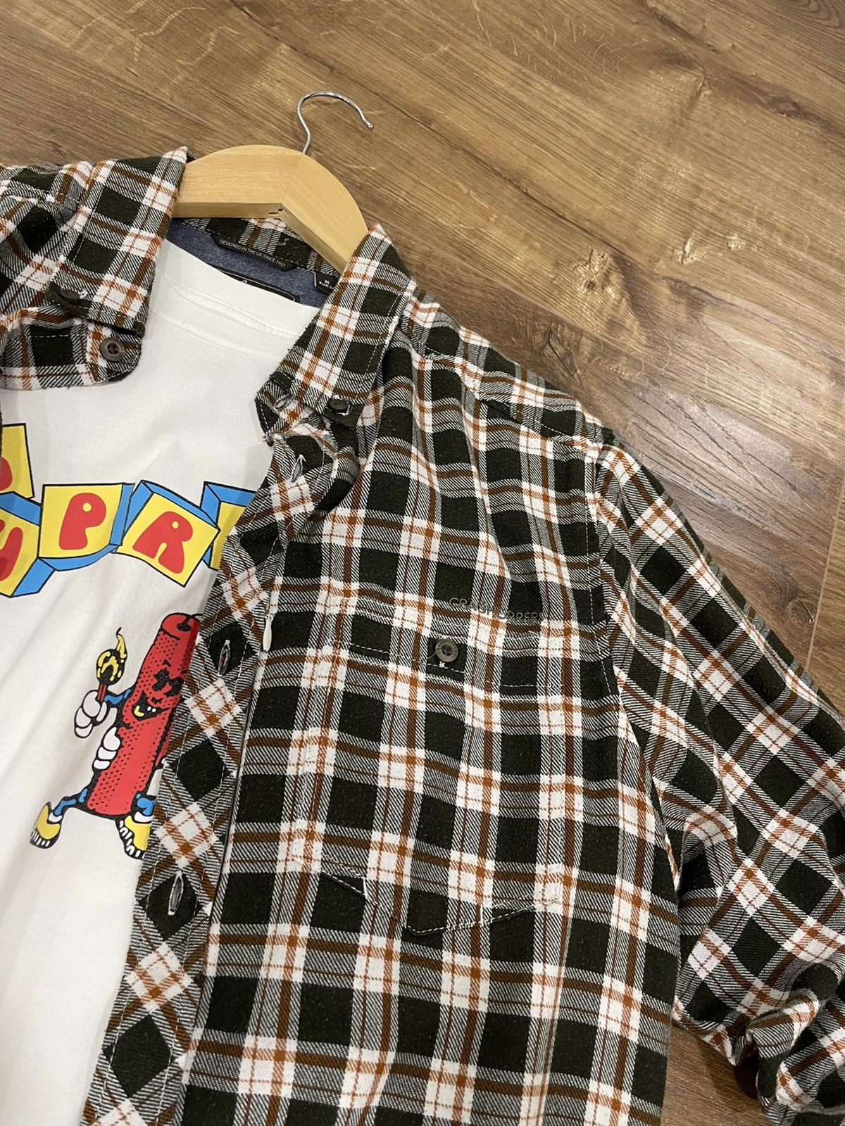 Flannel Vintage Checkered Plaid Flannel Shirt Travis Scott Style Size US M / EU 48-50 / 2 - 5 Thumbnail