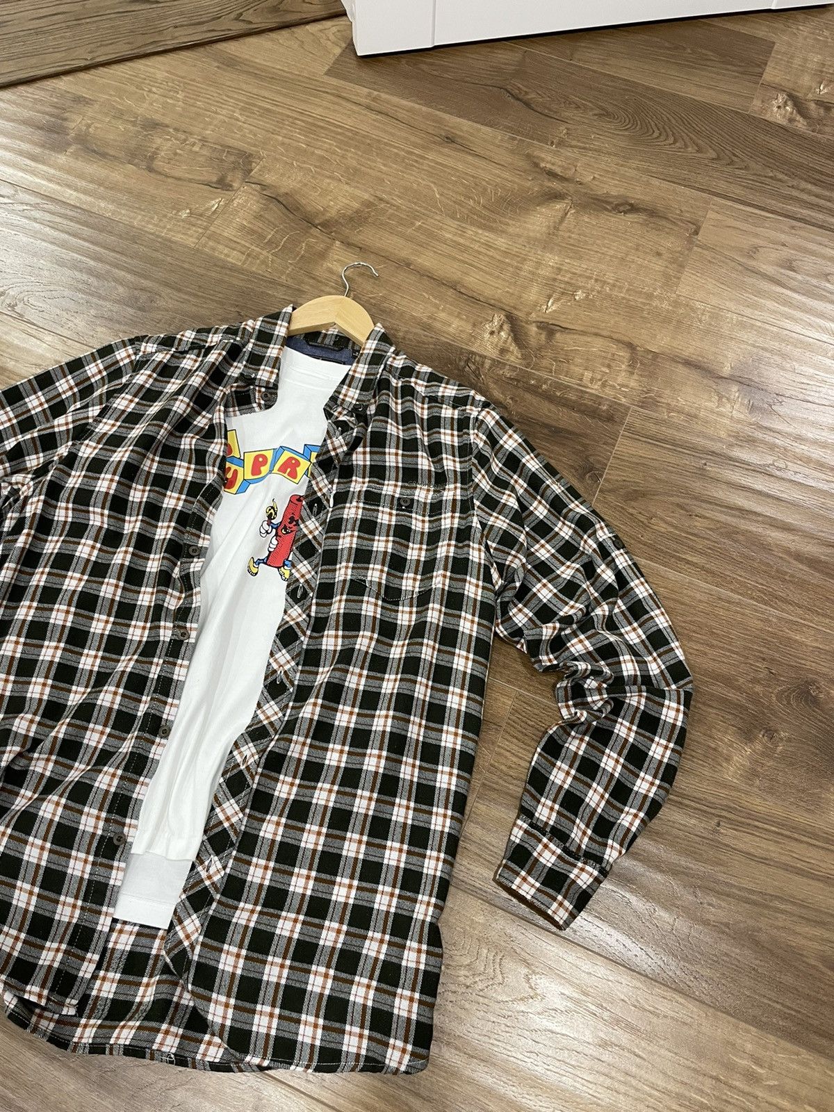 Flannel Vintage Checkered Plaid Flannel Shirt Travis Scott Style Size US M / EU 48-50 / 2 - 2 Thumbnail
