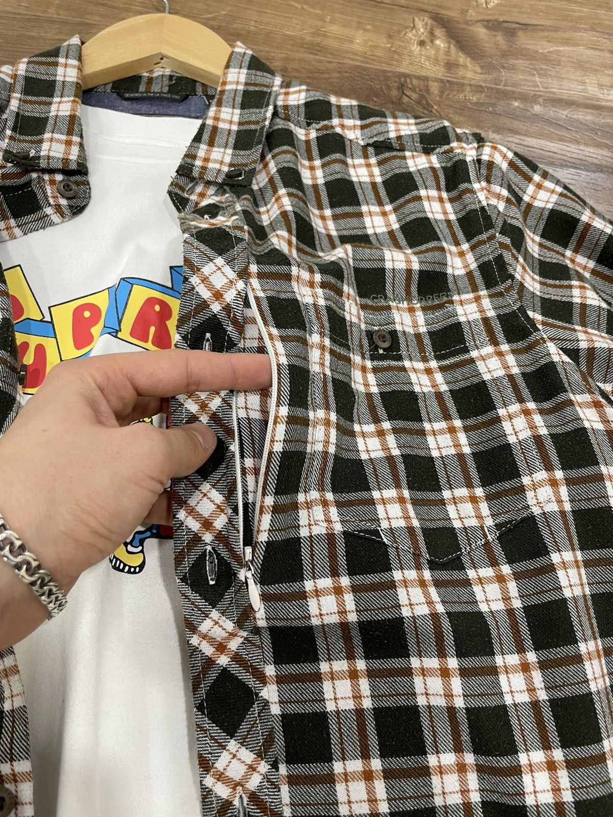 Flannel Vintage Checkered Plaid Flannel Shirt Travis Scott Style Size US M / EU 48-50 / 2 - 6 Thumbnail