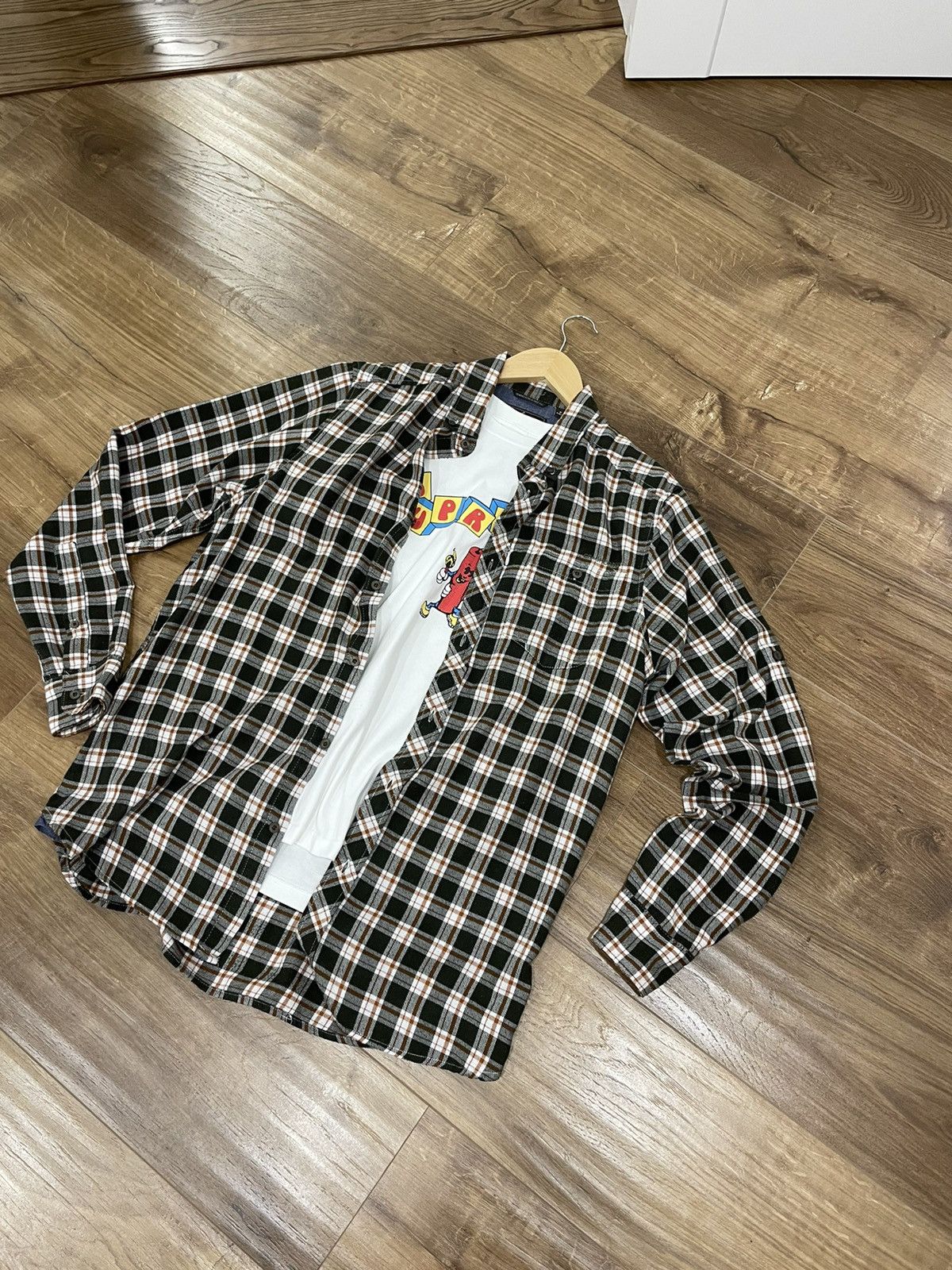 Flannel Vintage Checkered Plaid Flannel Shirt Travis Scott Style Size US M / EU 48-50 / 2 - 1 Thumbnail