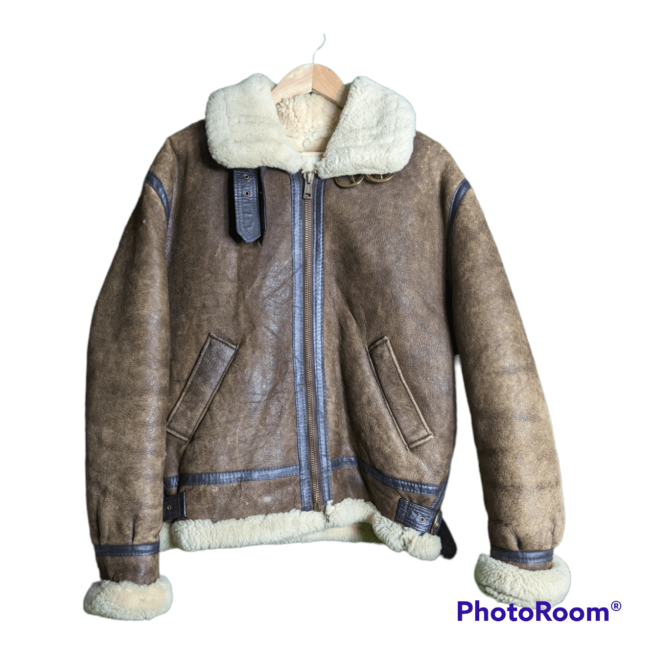 Other Vintage schott us force LEATHER JACKET SHEEPSKIN Size US L / EU 52-54 / 3 - 1 Thumbnail