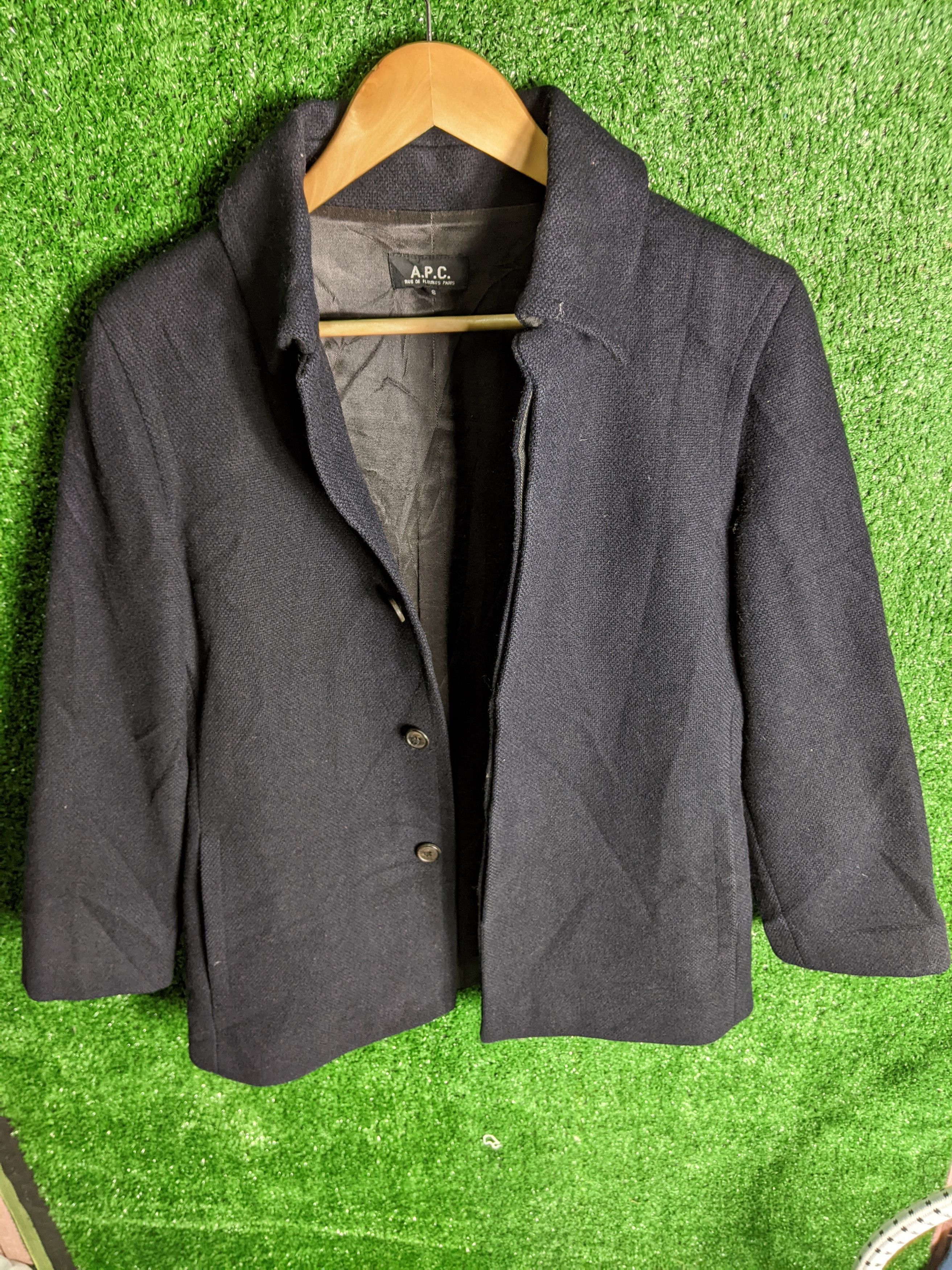 A.P.C. × Japanese Brand × Vintage Vintage A.P.C WOOL JACKET Size US S / EU 44-46 / 1 - 4 Thumbnail