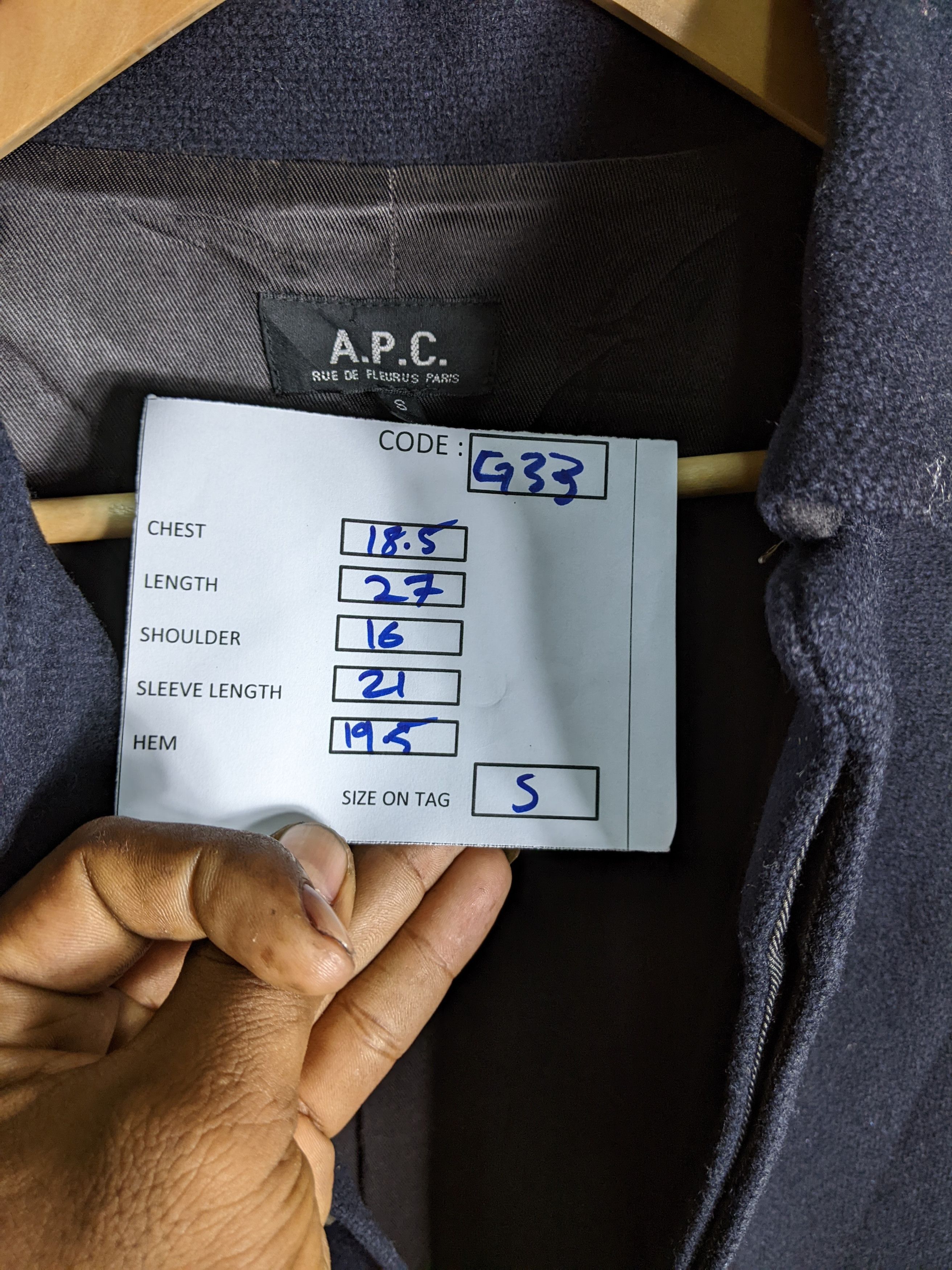 A.P.C. × Japanese Brand × Vintage Vintage A.P.C WOOL JACKET Size US S / EU 44-46 / 1 - 5 Thumbnail