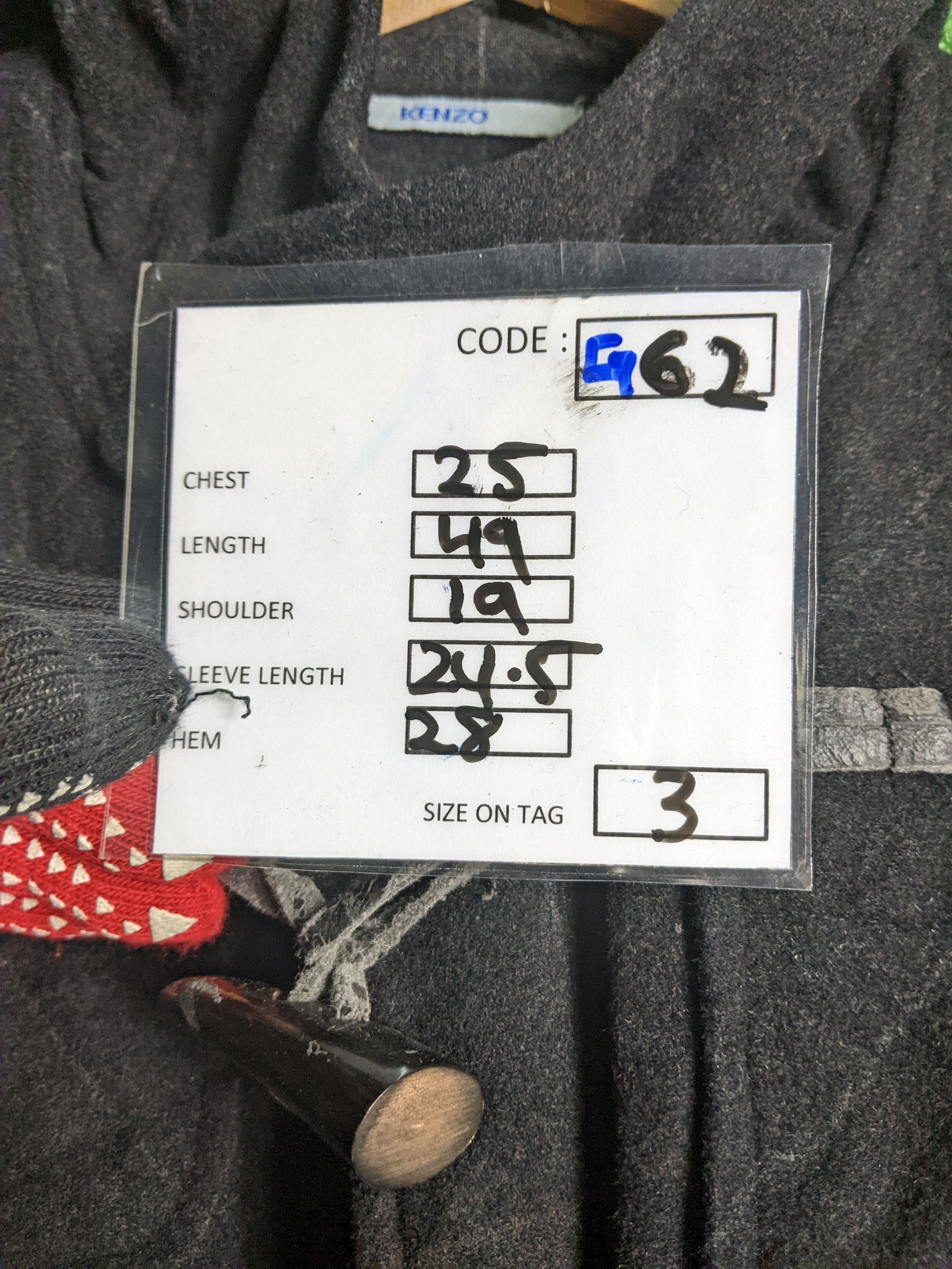 Kenzo VINTAGE KENZO WOLL LONG JACKET Size US L / EU 52-54 / 3 - 4 Thumbnail