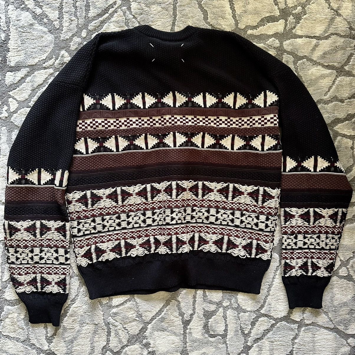 Maison Margiela Margiela Black Fair Isle Sweater Size US S / EU 44-46 / 1 - 4 Thumbnail