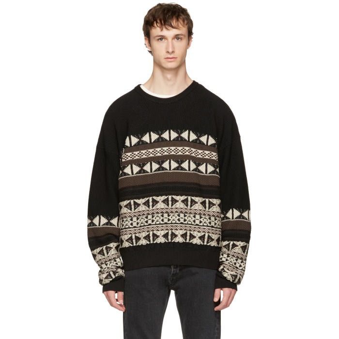 Maison Margiela Margiela Black Fair Isle Sweater Size US S / EU 44-46 / 1 - 1 Thumbnail
