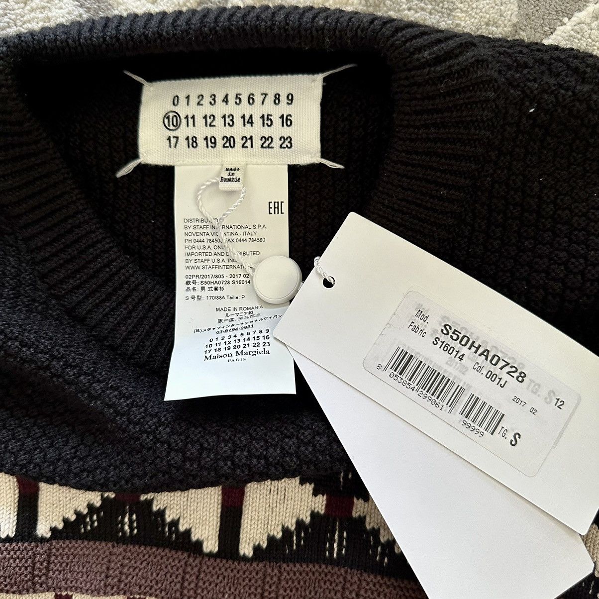 Maison Margiela Margiela Black Fair Isle Sweater Size US S / EU 44-46 / 1 - 3 Thumbnail