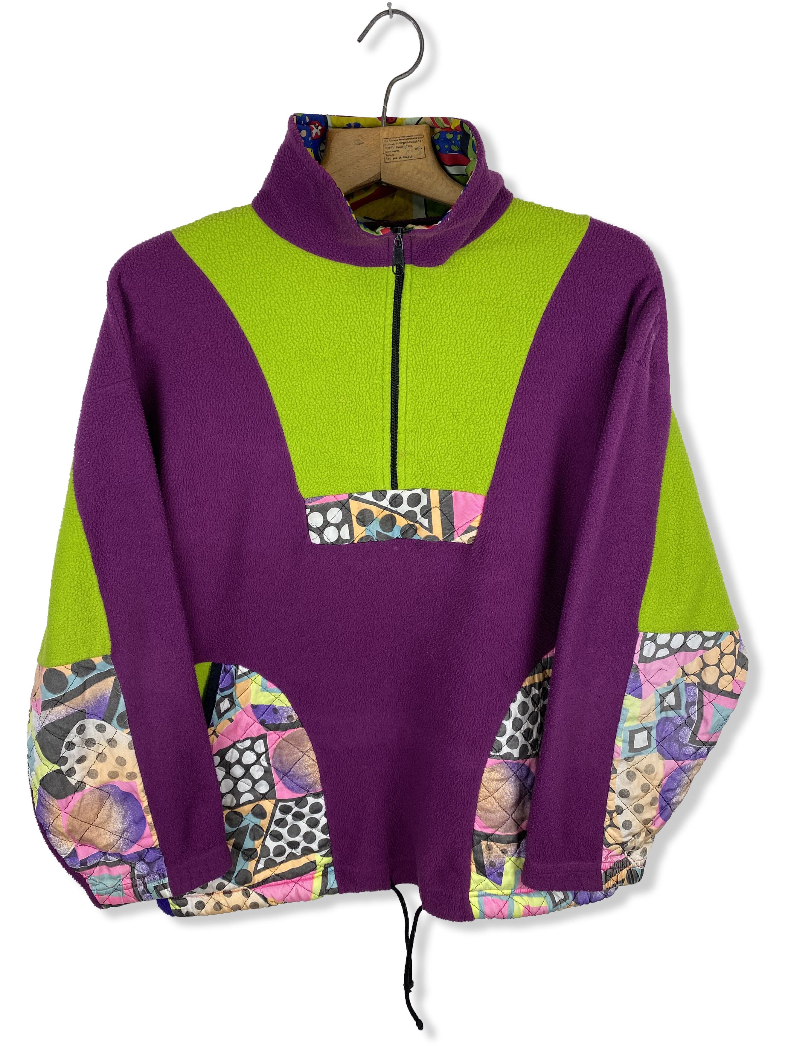 Vintage 90s Vintage PMC Crazy Print Fleece M350 Size US XL / EU 56 / 4 - 1 Thumbnail