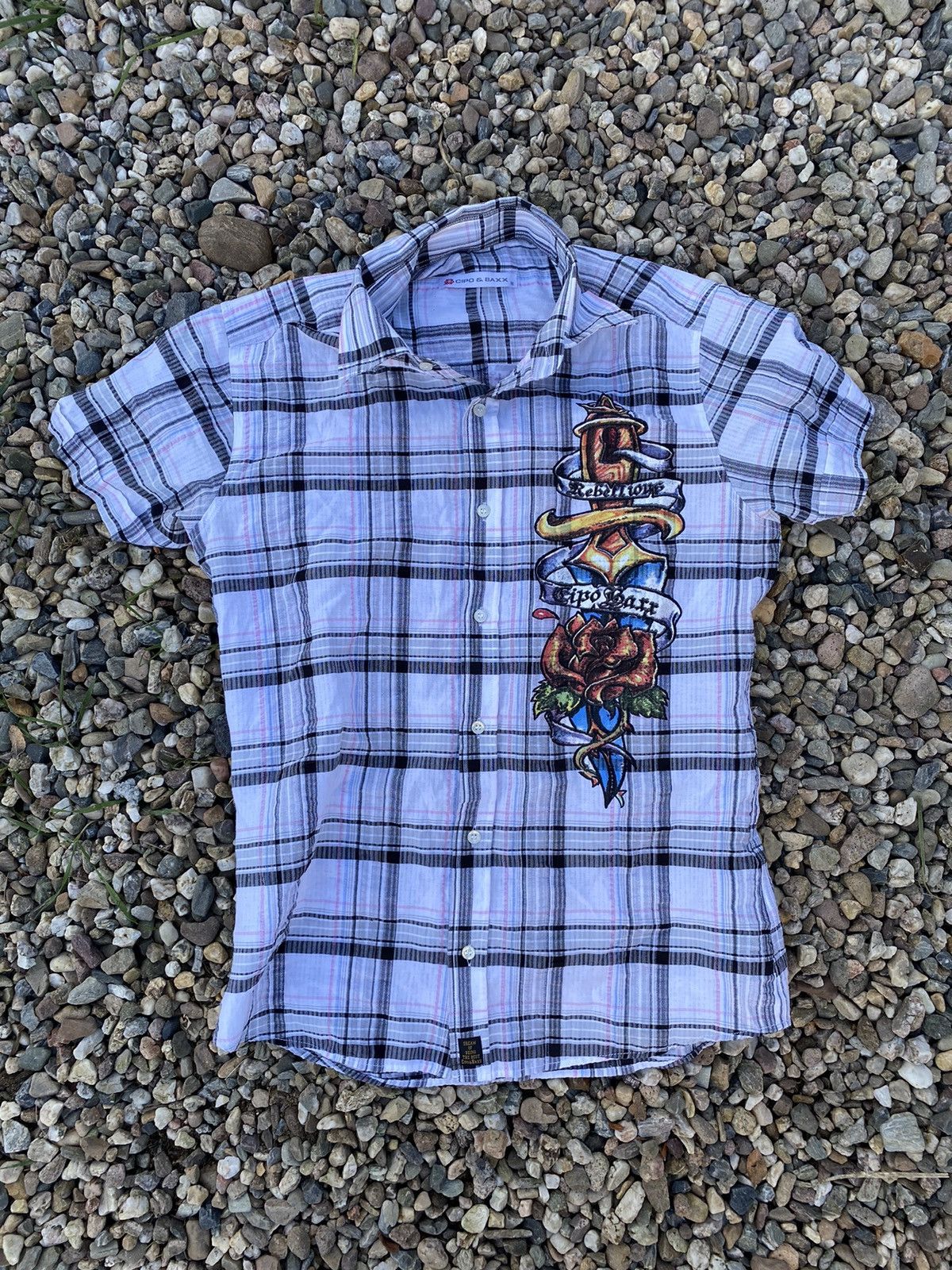 Vintage Cipo baxx women’s drip shirt like Ed hardy Size M / US 6-8 / IT 42-44 - 2 Thumbnail